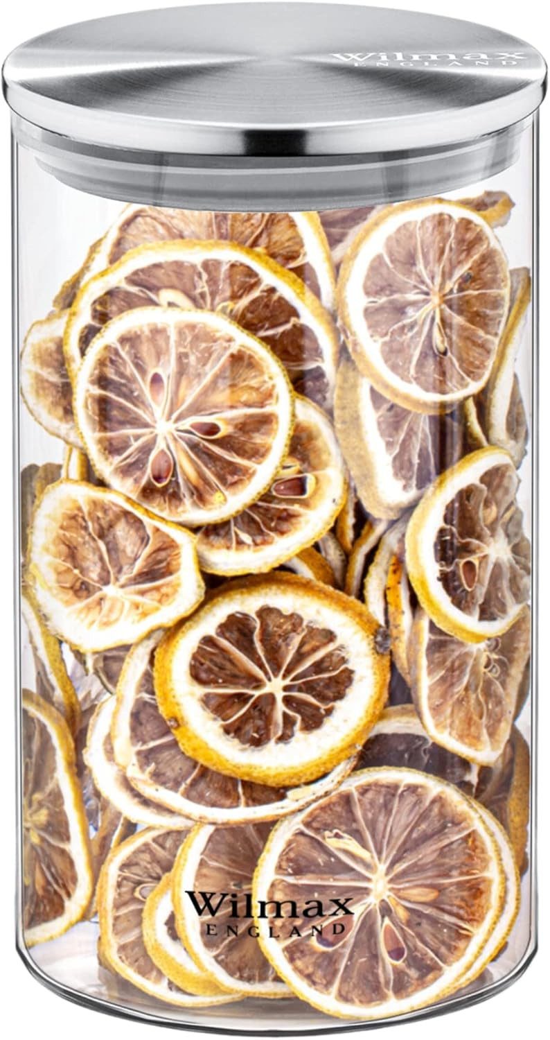Wilmax England - Deutschland Geschirr-Set Wilmax Glasbehälter 2er-Set mit Metalldeckel, 1300 ml