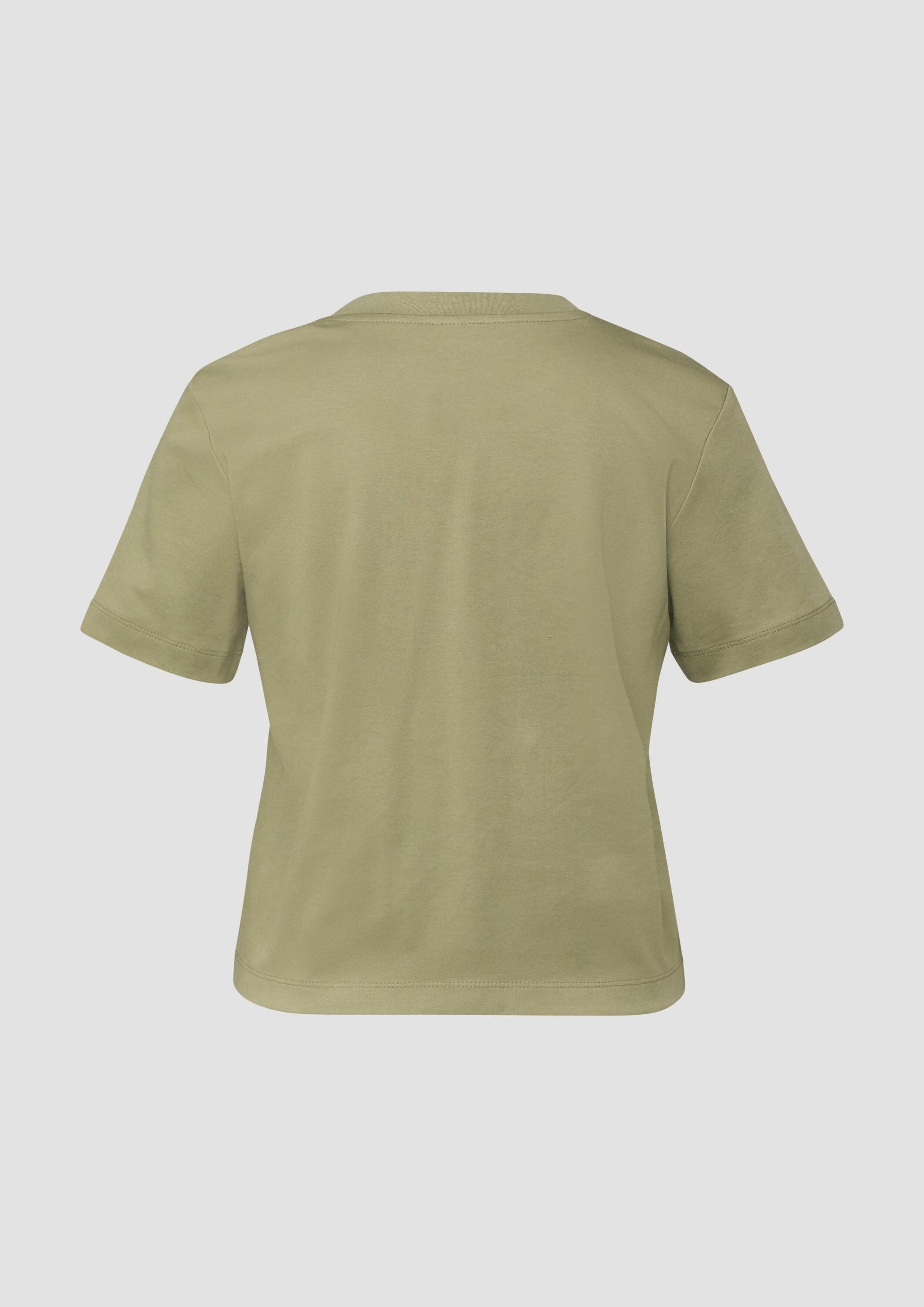 s.Oliver Kurzarmshirt T-Shirt Verkürztes T-Shirt aus Interlockjersey günstig online kaufen