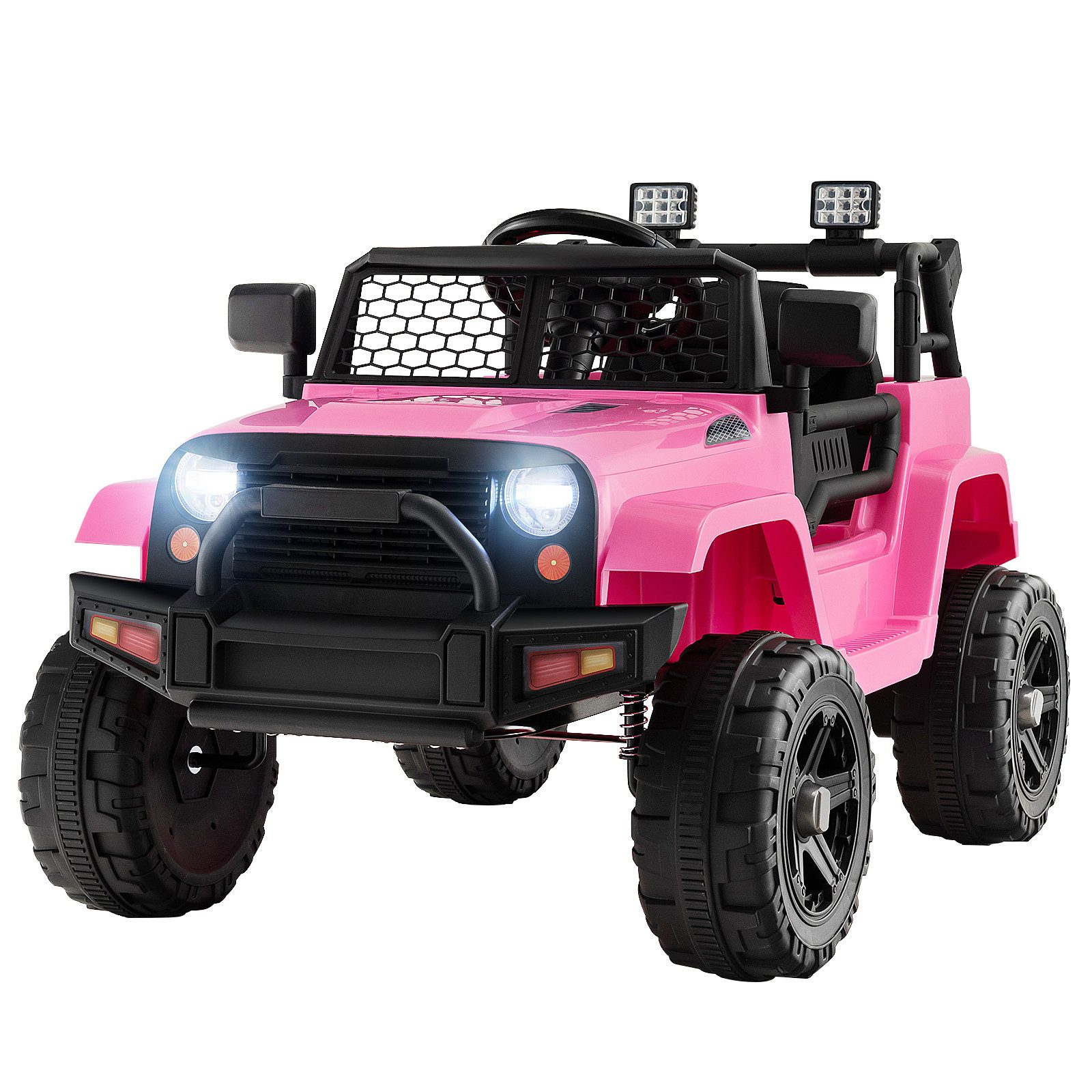COSTWAY Elektro-Kinderauto, mit USB, AUX & Ferndienung, bis zu 30 kg