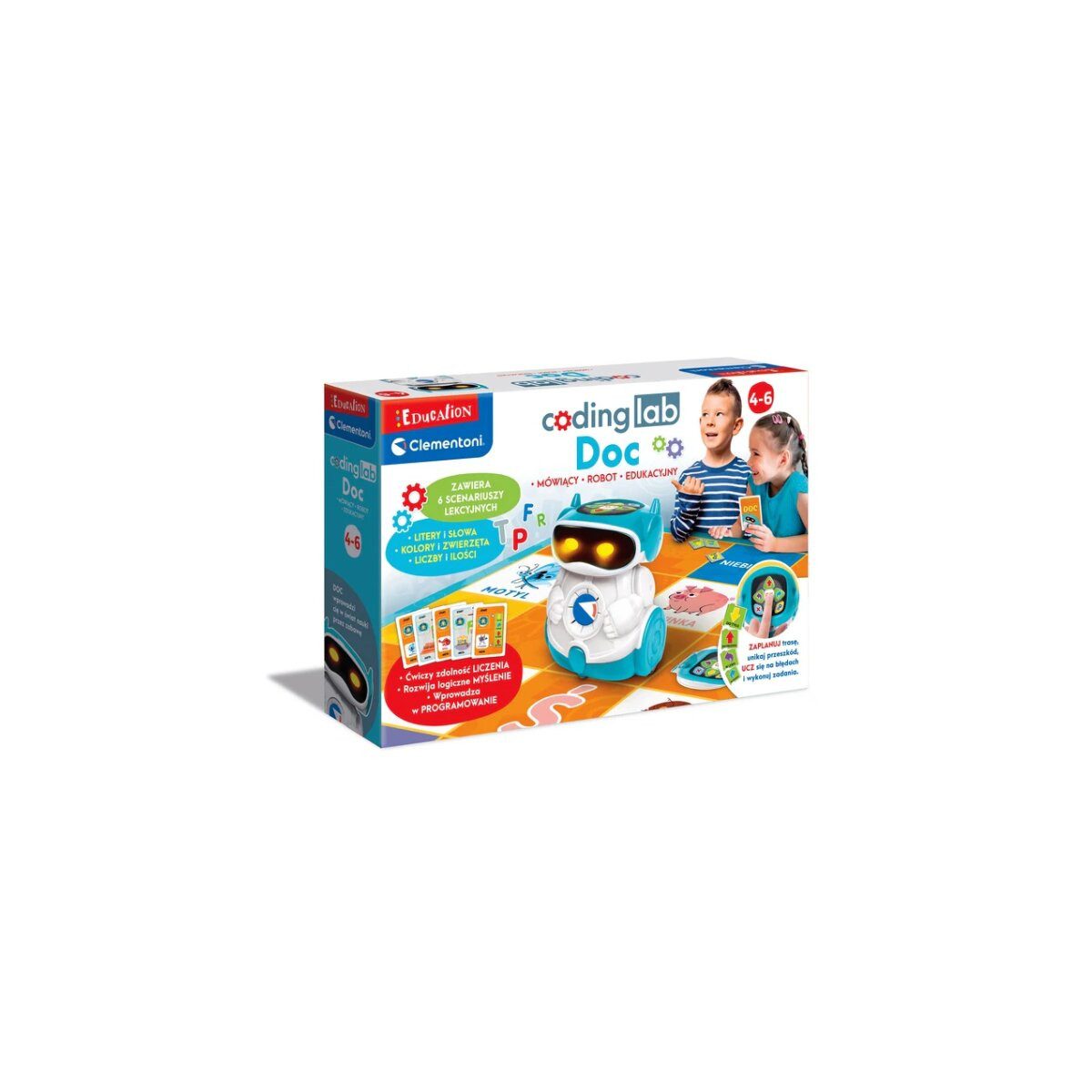 Clementoni® Lernspielzeug DOC Interaktiver Lernroboter für Kinder