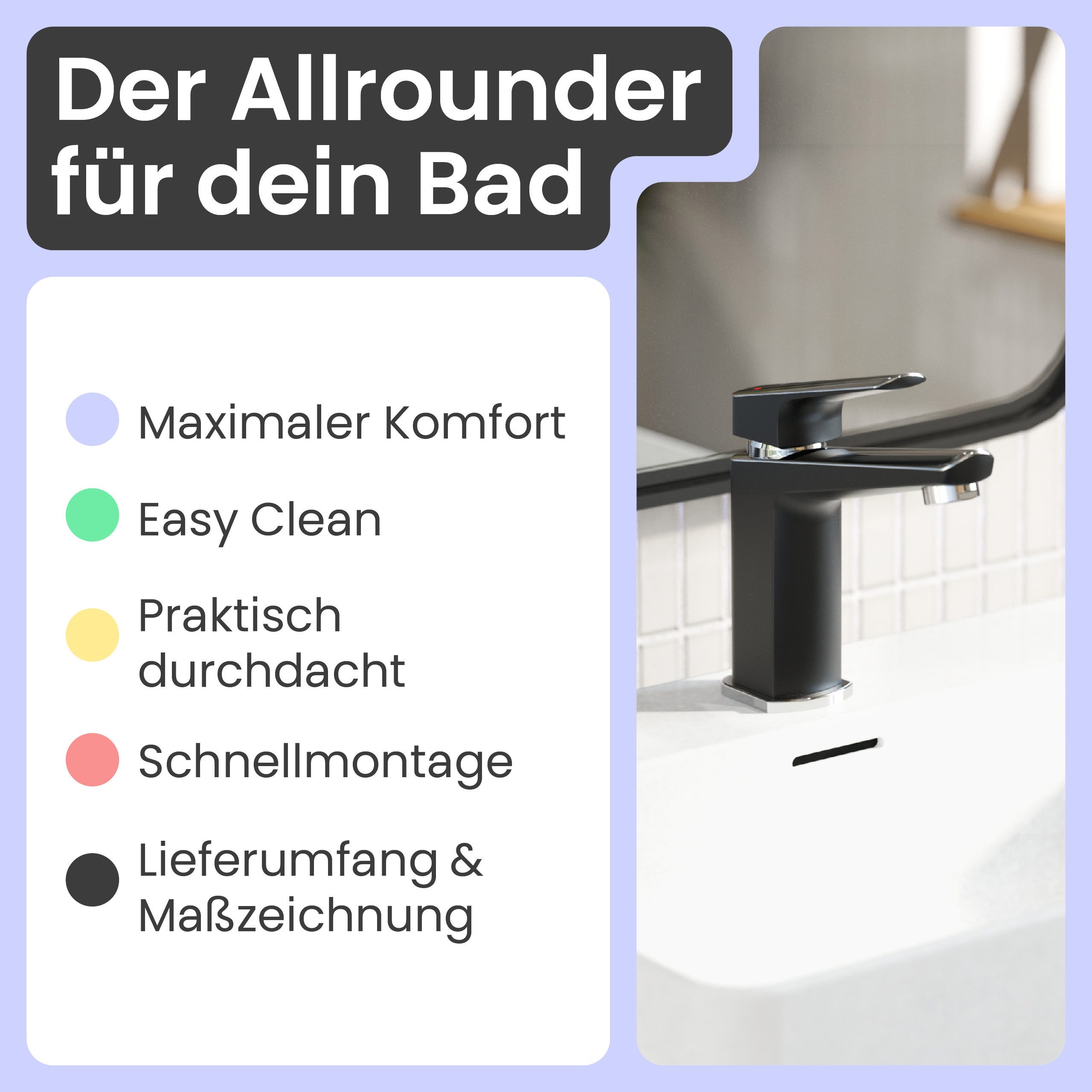 instmaier Waschtischarmatur Amelie Wasserhahn für Bad, Waschbeckenarmatur i günstig online kaufen