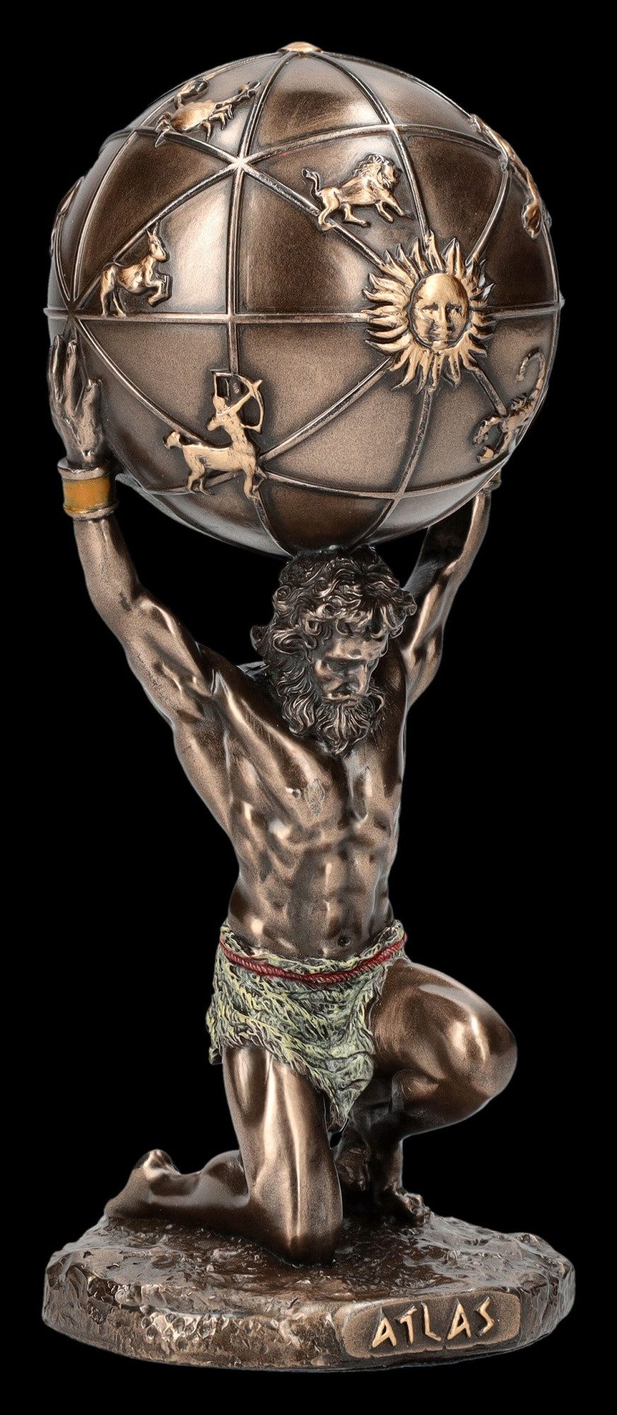 Figuren Shop GmbH Dekofigur Atlas Figur trägt Globus - Veronese - Mythologie griechische Dekofigur
