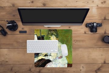 MuchoWow Gaming Mauspad Marguerite Gachet am Klavier - Vincent van Gogh (1-St), Mousepad mit Rutschfester Unterseite, Gaming, 40x40 cm, XXL, Großes