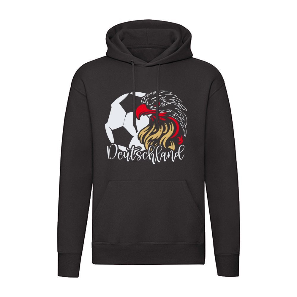 G-graphics Hoodie Deutschland – Adler – Fussball Unisex Pullover mit einem Motiv für den echten Fan