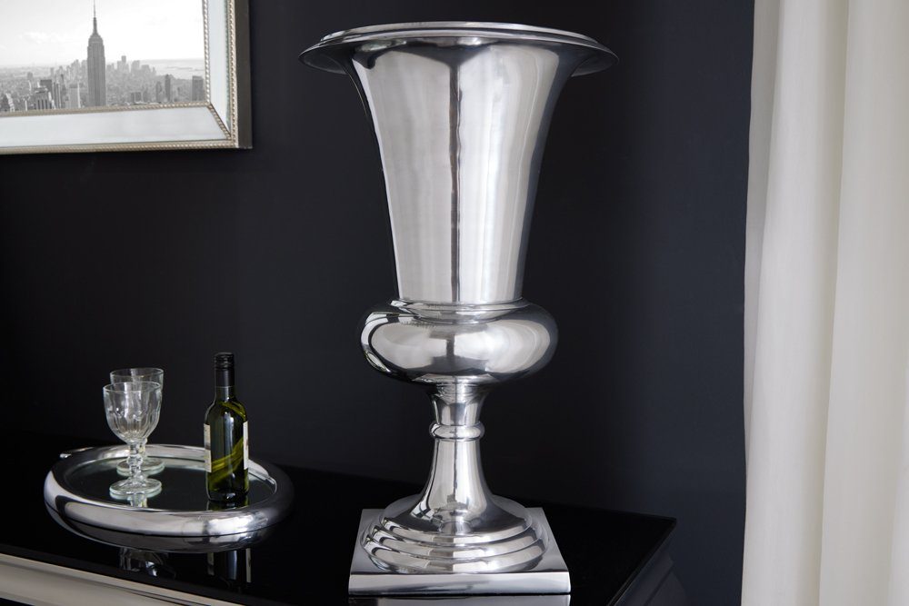 riess-ambiente Dekovase GOAL 60cm silber (1 St), Bodenvase · Deko · Standvase · Pokal-Design