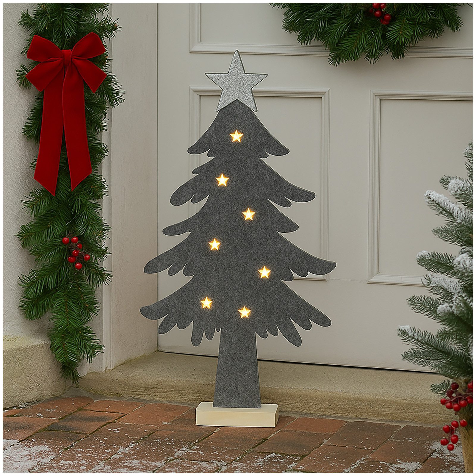 HTI-Living Weihnachtsfigur LED Tannenbaum Filz (Stück, günstig online kaufen