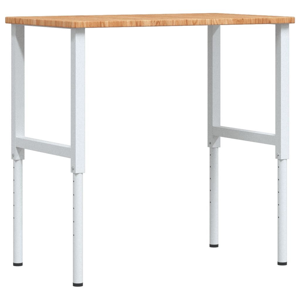 vidaXL Werkbank Werkbank Hellbraun 100x60x(71,5-98) cm Massivholz Eiche, (1-tlg)