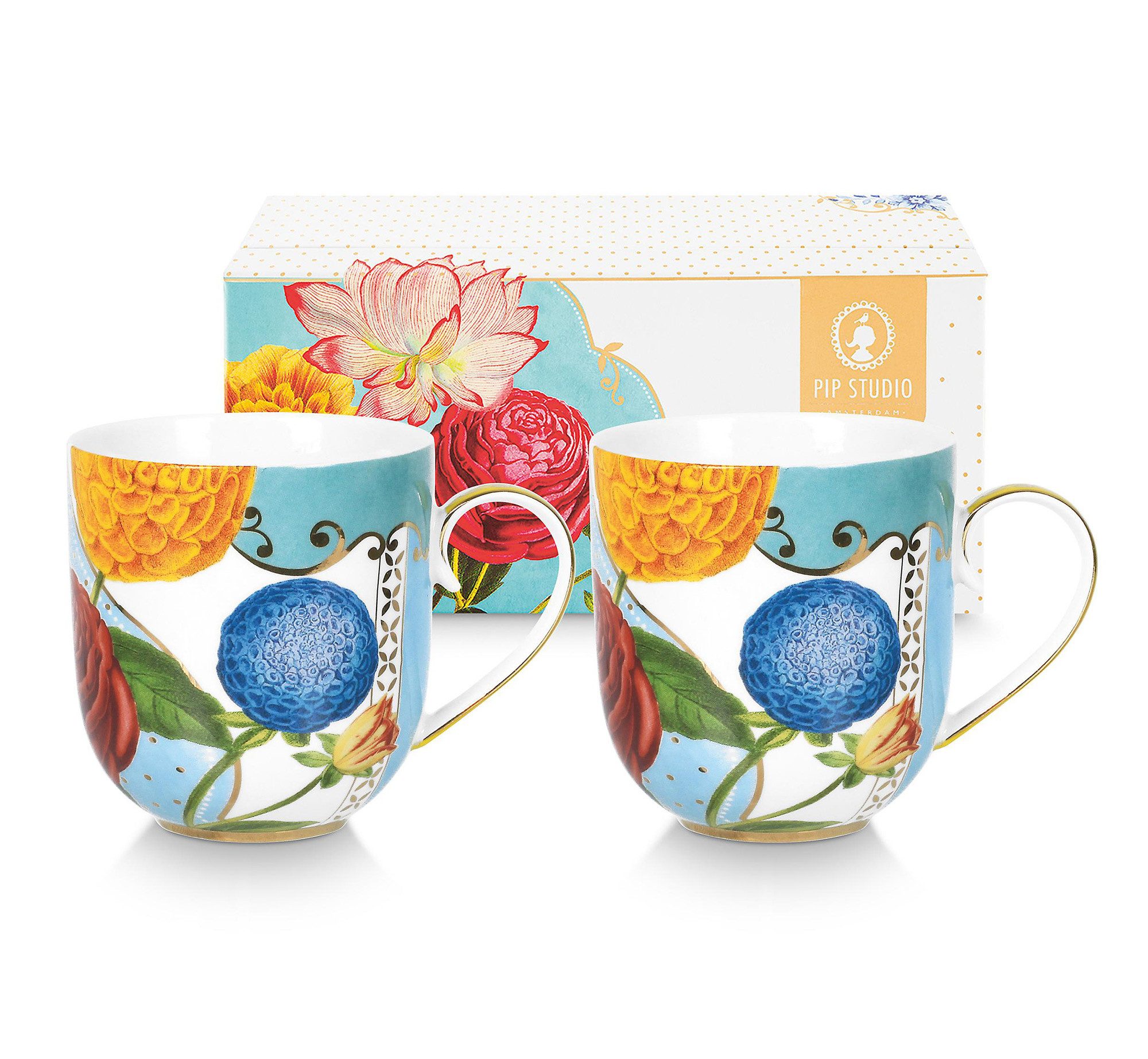 Geschirr Pip Studio 3er Set Tasse klein Royal, Flowers