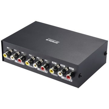 SpeaKa Professional SpeaKa Professional SP-11175216 2 Port Composite-Switch mit Audio-Port Netzwerk-Adapter