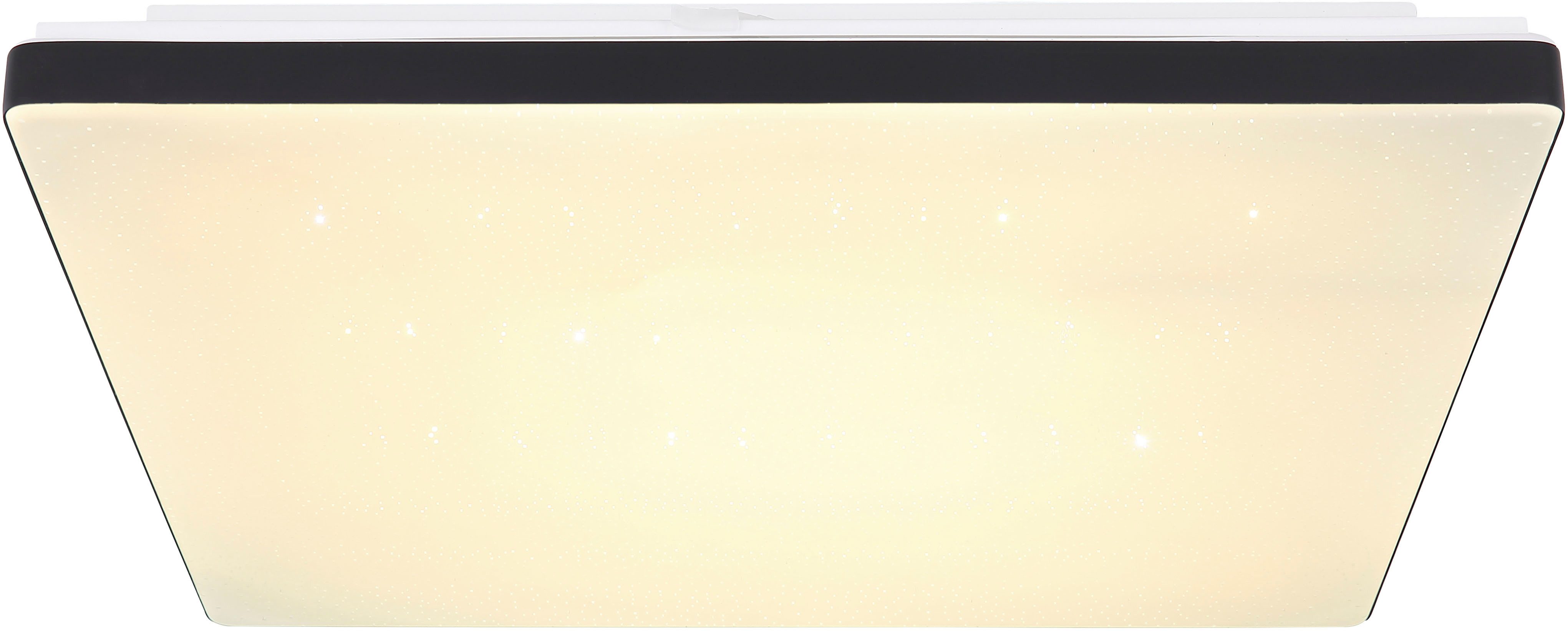 GLOBO LIGHTING Deckenleuchte ULLY, LED fest integriert, Weiße Deckenleuchte mit Acryl opal sparkle, SmartHome & Alexa