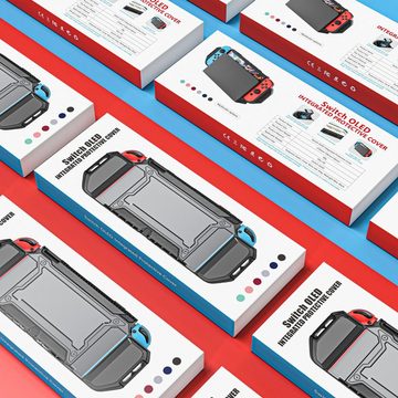 Tadow Schutzhülle,oled case,anti-slip case für nintendo switcholed Zubehör Nintendo (2 Kartensteckplätze,Anti-Rutsch)