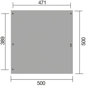 weka Doppelcarport 616 A, BxT: 500x500 cm, 217 cm Einfahrtshöhe, mit Rundbogen