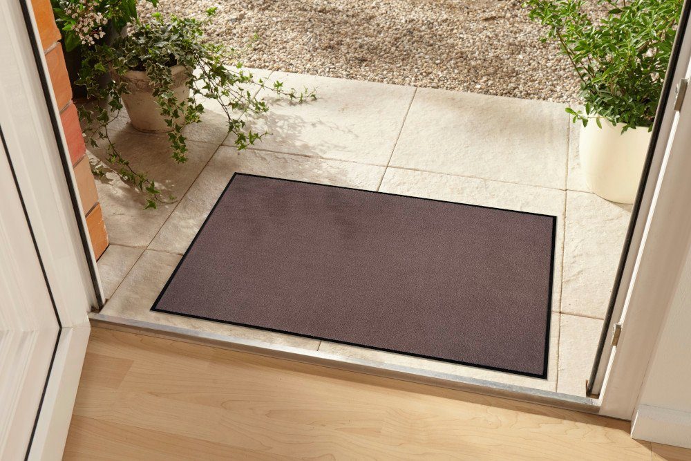 mm, · 10 · Schmutzfangmatte braun, · Fußmatte strapazierfähig 60x40cm rechteckig, Modern CLEAN riess-ambiente, Design Fußabtreter Höhe: