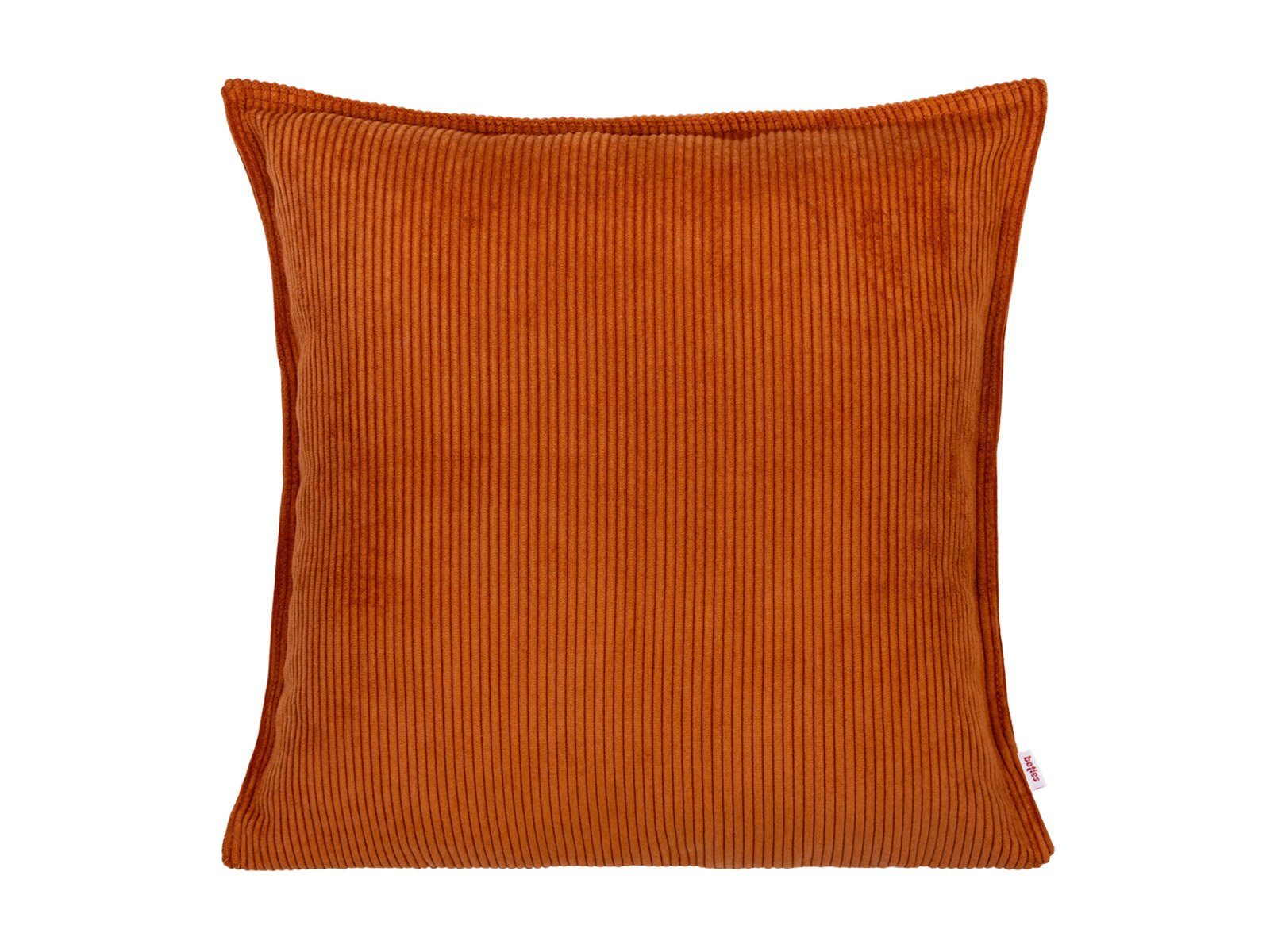 beties Kissenbezug HYggelig No.1, (1 Stück), Samtcord Kissenbezug ca. 50x50 cm Hygge Style mit Stehsaum rost-rot