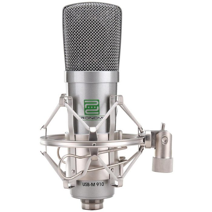 Pronomic Mikrofon USB-M 910 Podcast USB-Studiomikrofon Plug & Play (Kondensatormikrofon 3-tlg) Inkl. Mikrofonspinne Etui und 1 7 m USB-Kabel