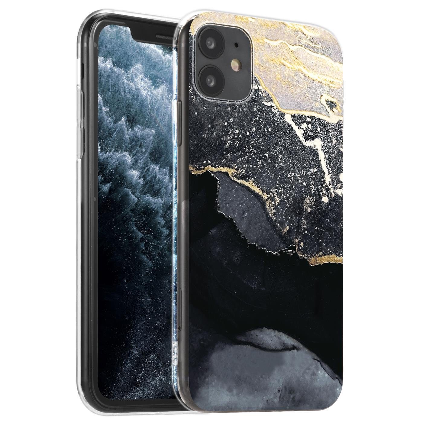 CoolGadget Handyhülle Marmor Slim Case für iPhone 11 6,1 Zoll, Hülle Dünne Silikon Schutzhülle für Apple iPhone 11 Hülle
