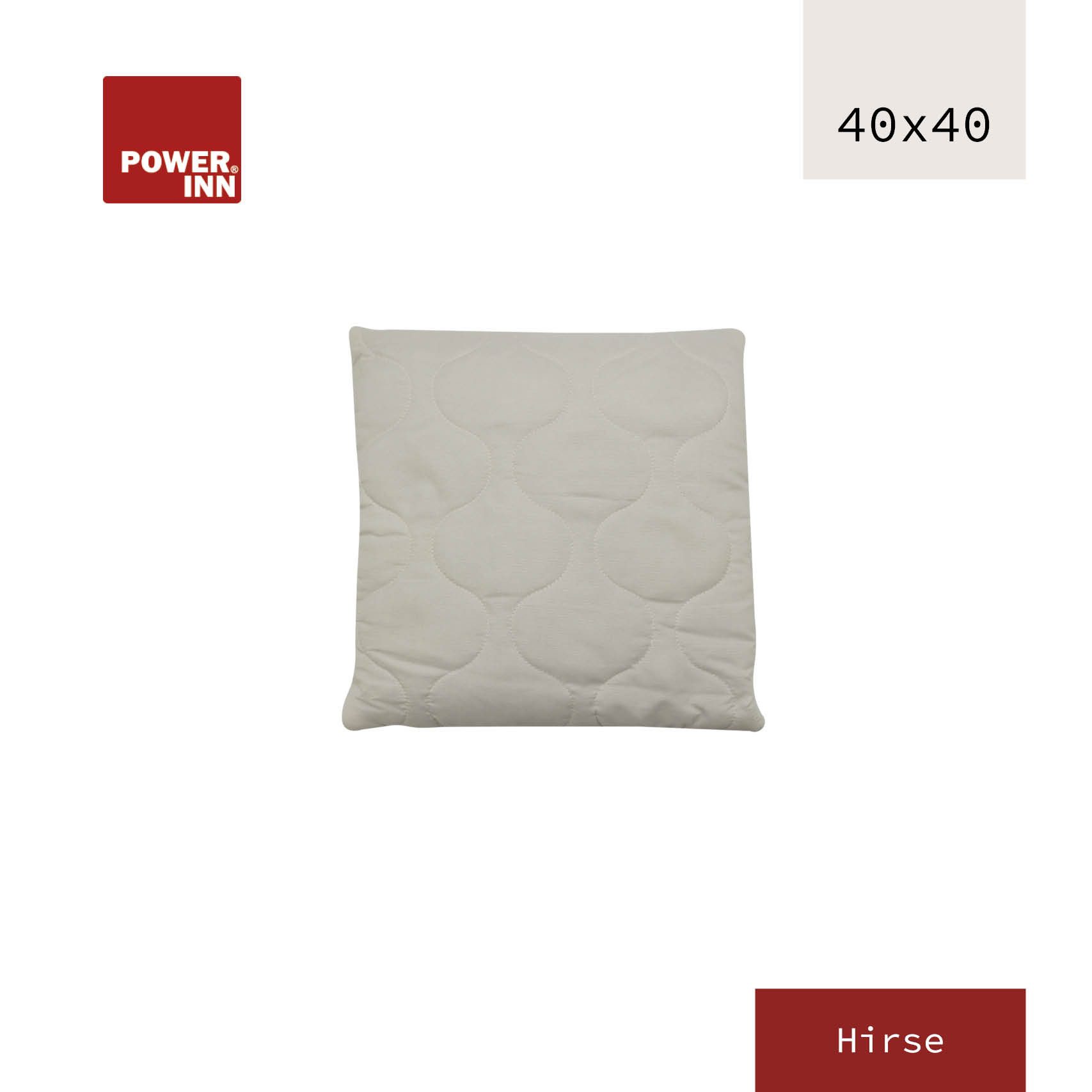 POWER INN Hirsekissen POWER INN Hirsekissen 40 x 40 cm, Füllung aus 100% Hirseschalen