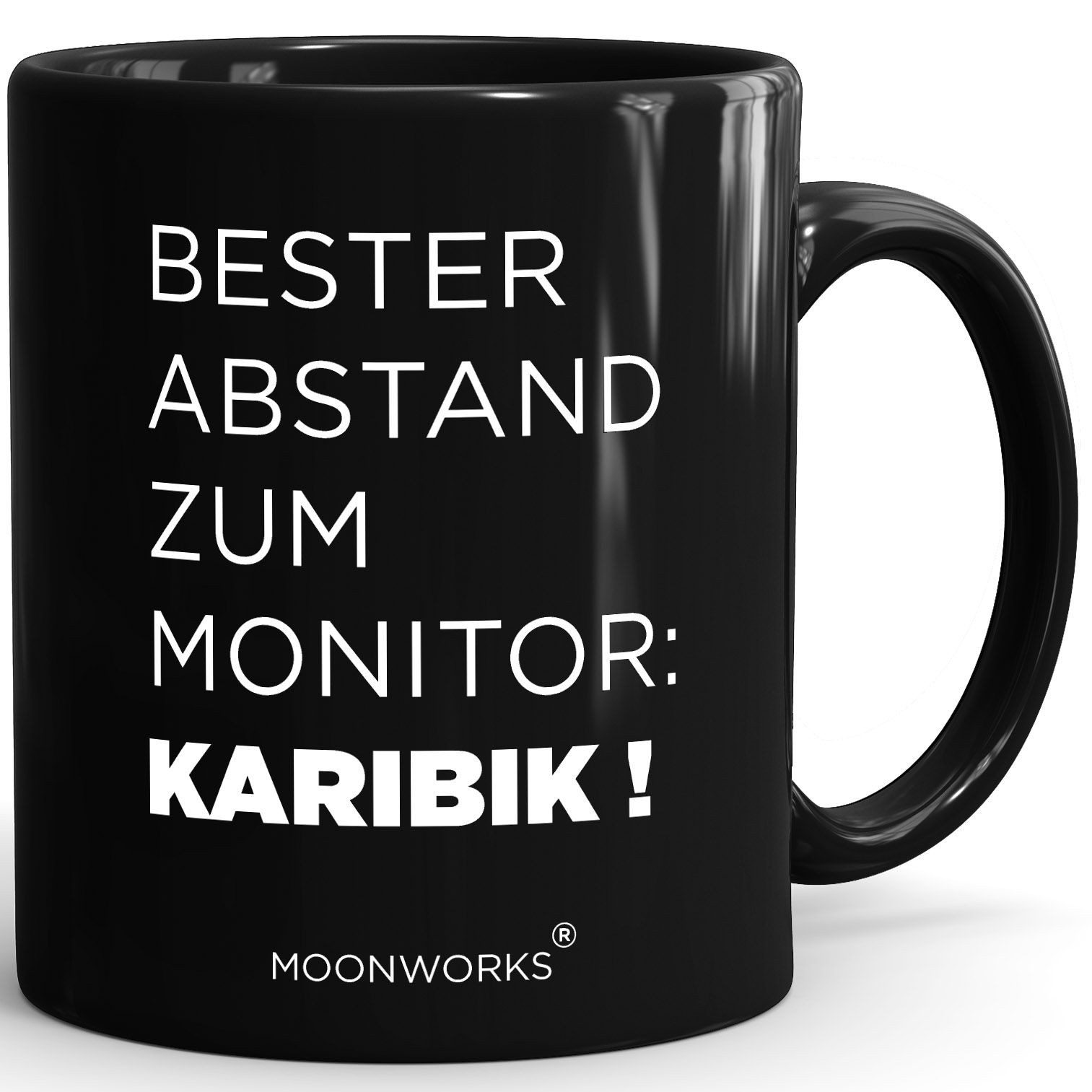 MoonWorks Tasse Tasse Büro Lustig Männer Frauen Geschenk Schwarzer Humor Spruch, Keramik