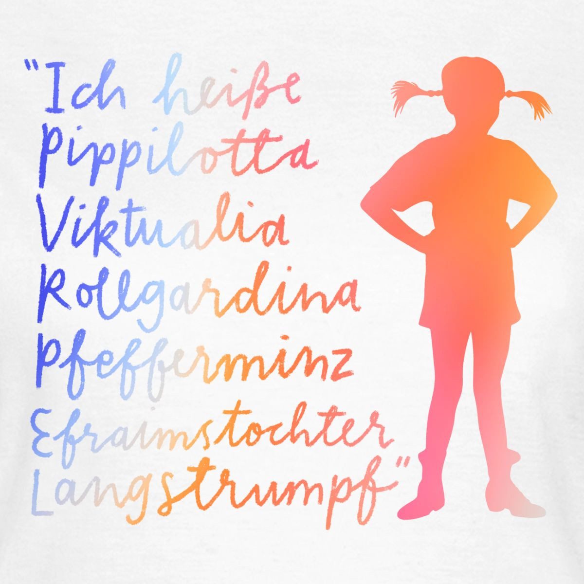 Spreadshirt T-Shirt Pippi Langstrumpf Ich Heiße … Frauen T-Shirt (1-tlg) Slim Fit, fällt klein aus