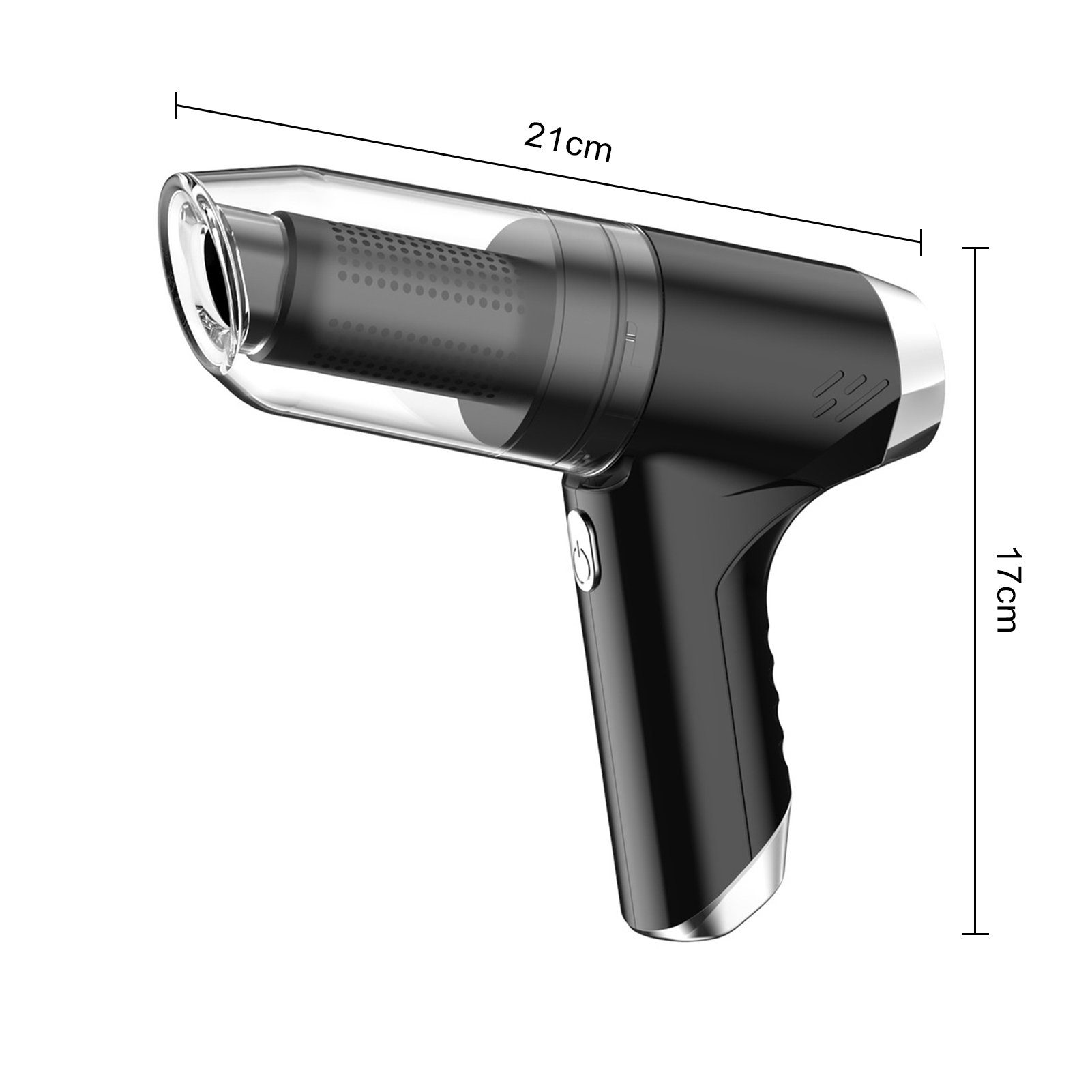 Rutaqian Akku-Handstaubsauger 3 -in Multi drahtlose Autogebrauch, -Funktionen Bürstenloser Staubsaugerauto Saugen Vakuum-/Blasgas/Pumpen -Vakuum/Milbenentfernung -1 Schwarz