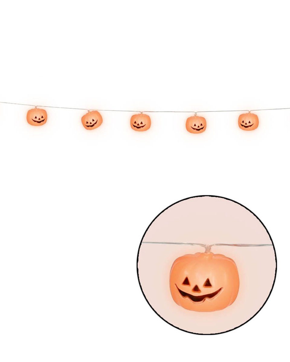 12 als Hallowe Horror-Shop mit Kürbis Dekofigur Lichterkette LEDs cm 180