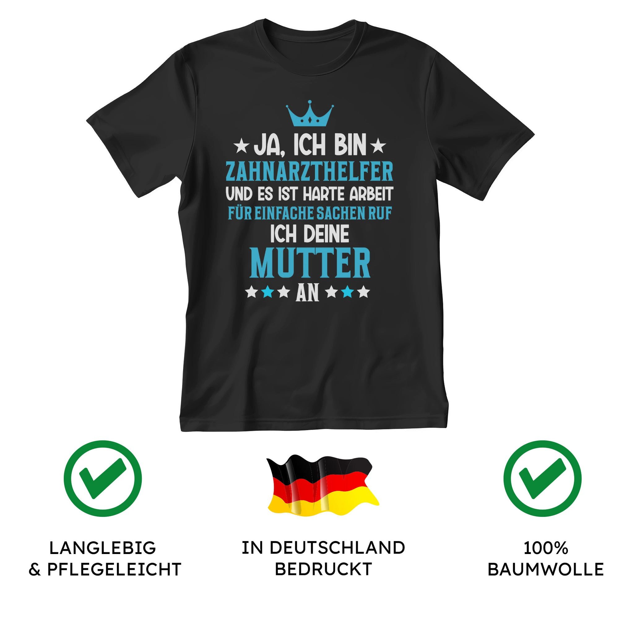 22Feels T-Shirt Zahnarzthelfer Geschenk Männer Spruch Beruf Abschluss IN DEUTSCHLAND BEDRUCKT