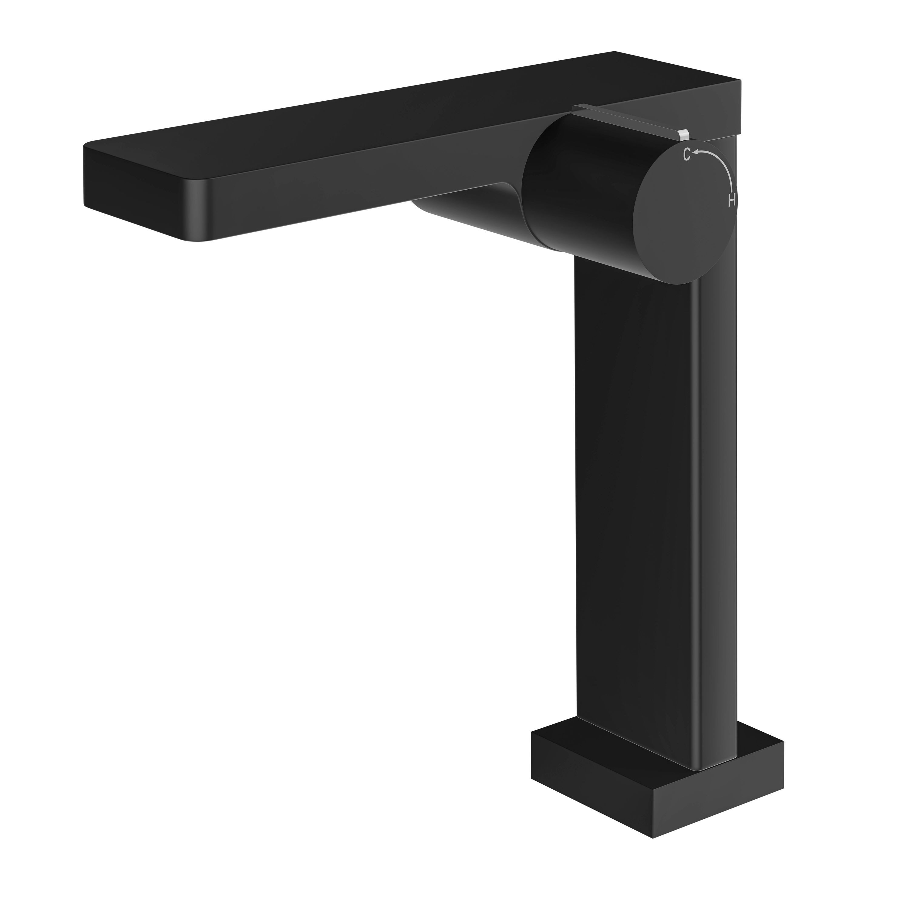 Bernstein Waschtischarmatur NT3220B Schwarz 20,6cm Waschtischarmatur hoch Schwarz matt für Aufsatzbecken