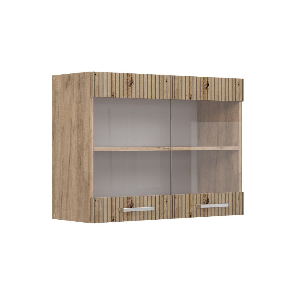 Vicco Glashängeschrank R-Line, Artisan-Eiche/Goldkraft Eiche, 80 günstig online kaufen