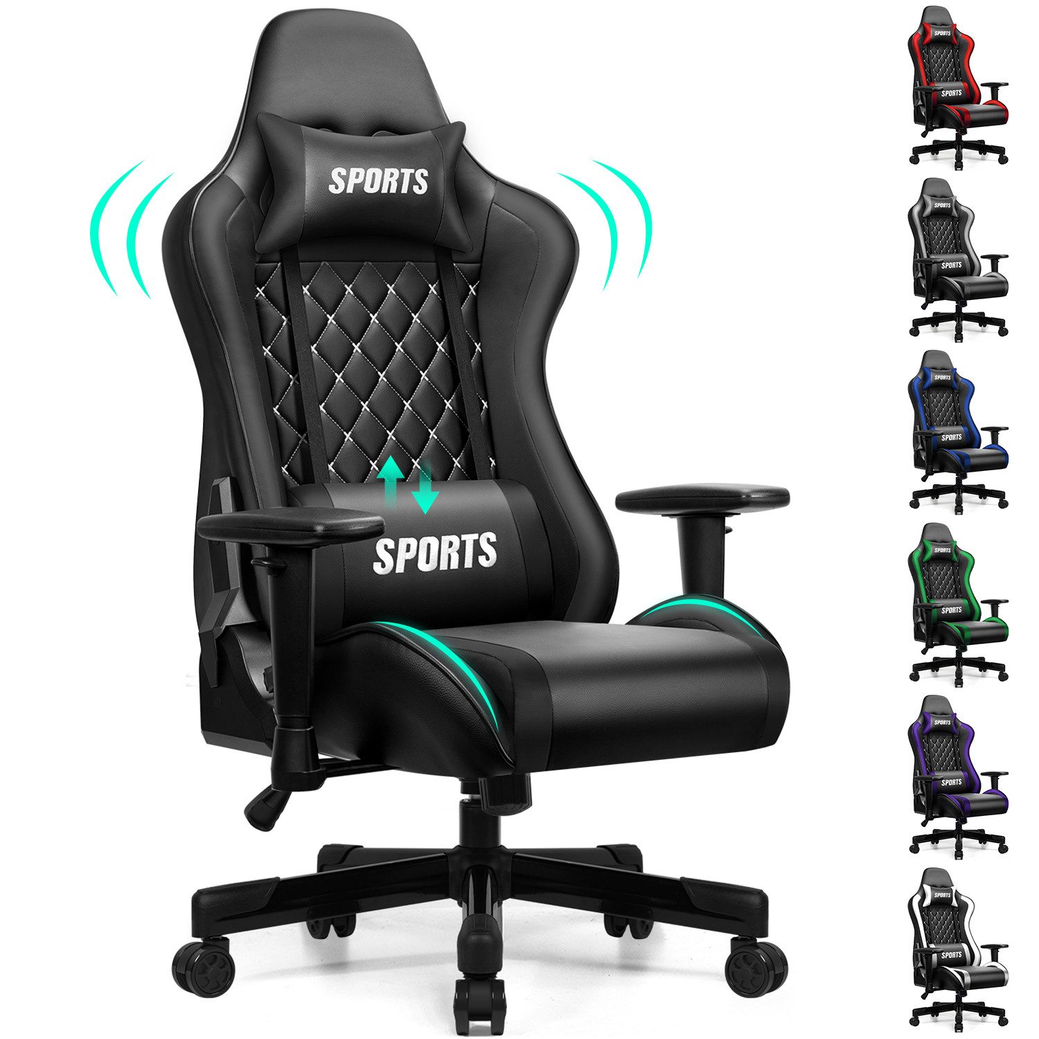 Homimaster Gaming-Stuhl Gaming Stuhl, Ergonomischer Bürostuhl,Gaming günstig online kaufen