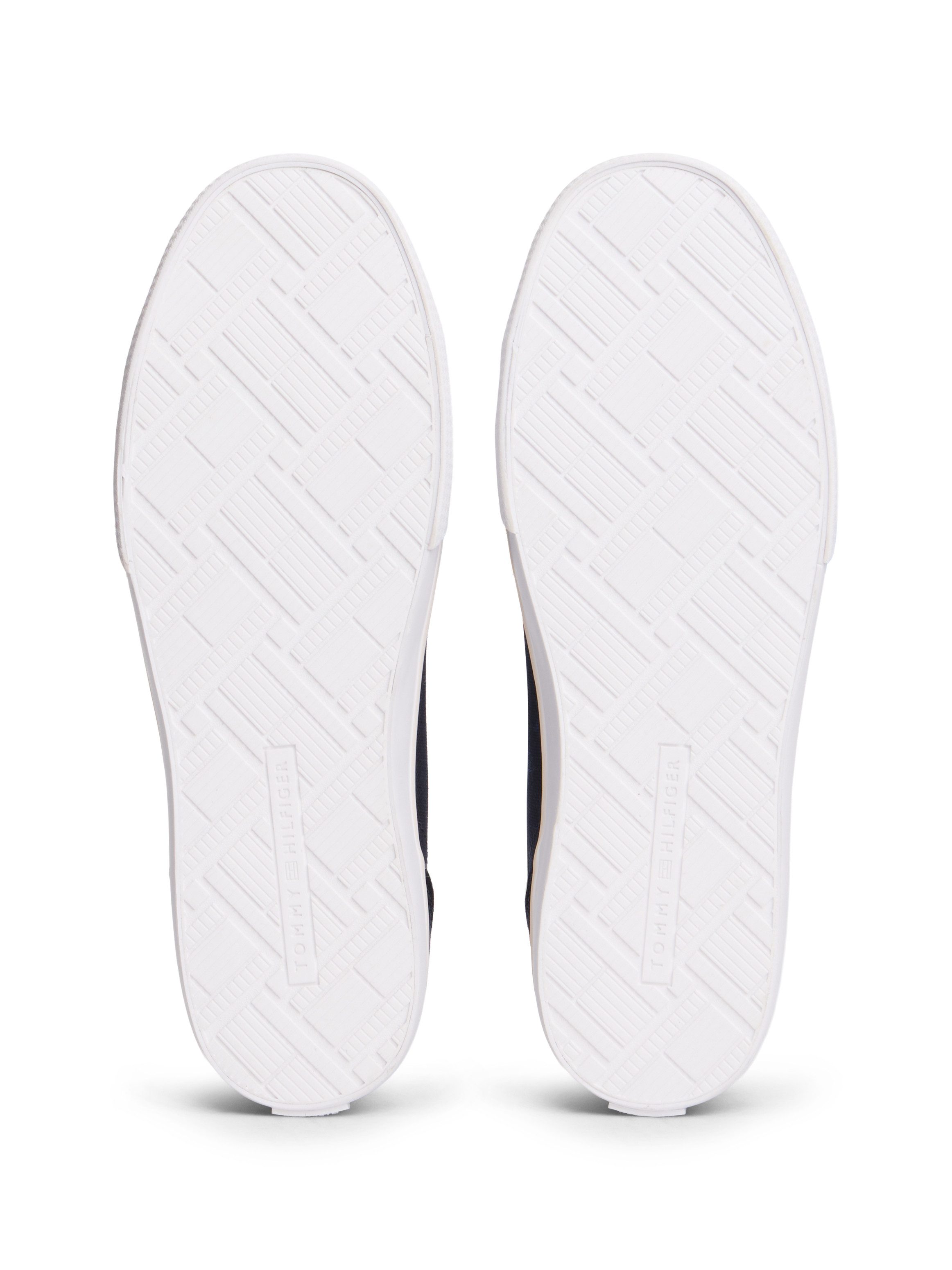 Tommy Hilfiger TH LOW PROFILE VULC CANVAS Plateausneaker Halbschuh, Schnürer, Freizeitschuh mit gepolstertem Schaftrand