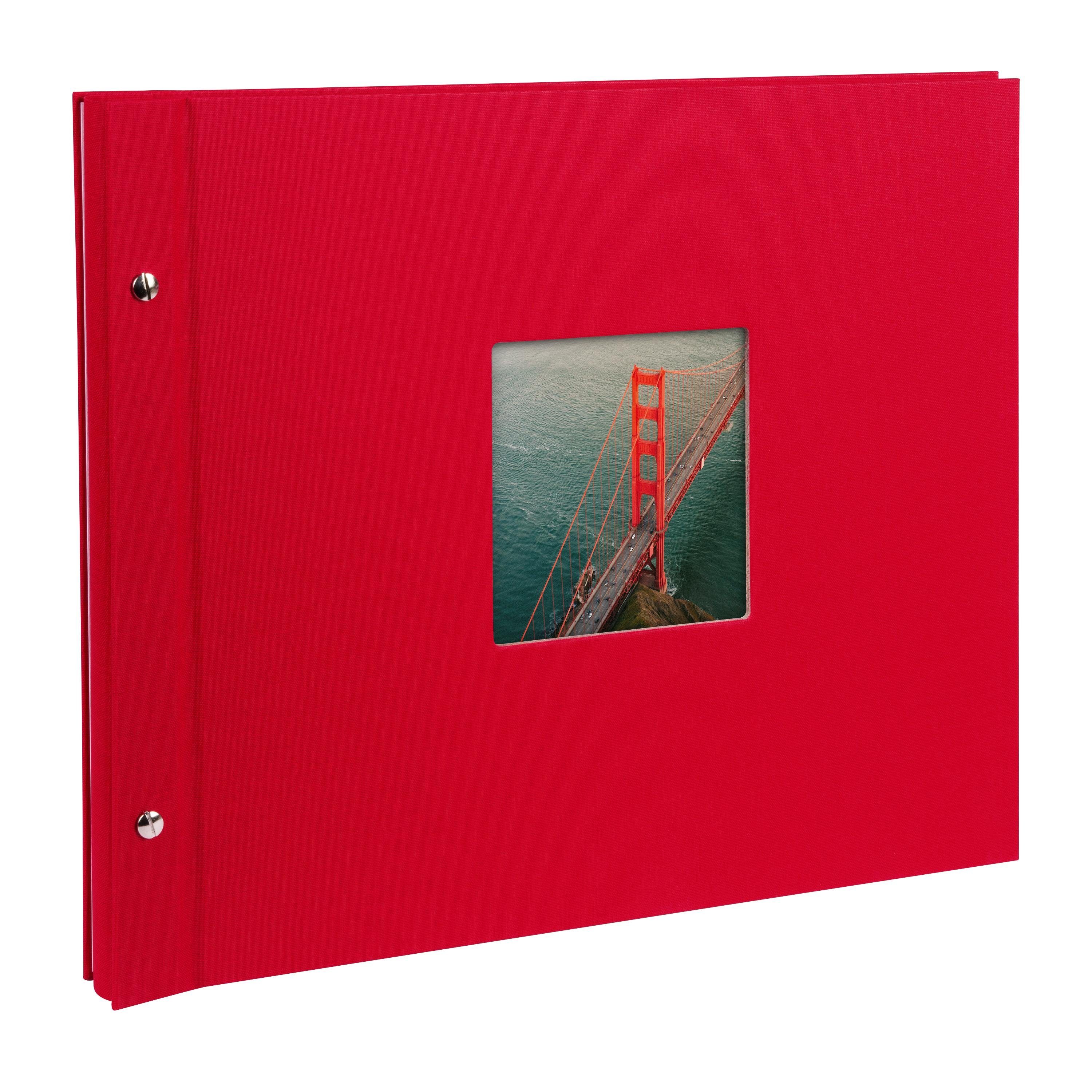 Fotoalbum Schraubalbum Bella Vista Rot 28 890 weiße Seiten 3