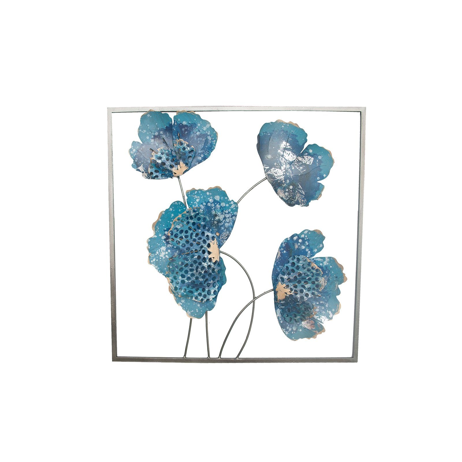 NTK-Collection Wanddekoobjekt Wanddeko Blue Flower (Stück, günstig online kaufen