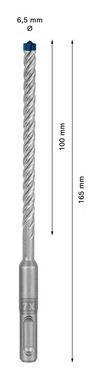 BOSCH Universalbohrer Expert SDS plus-7X, (10 Stück), Hammerbohrer, 6,5 x 100 x 165 mm - 10er-Pack