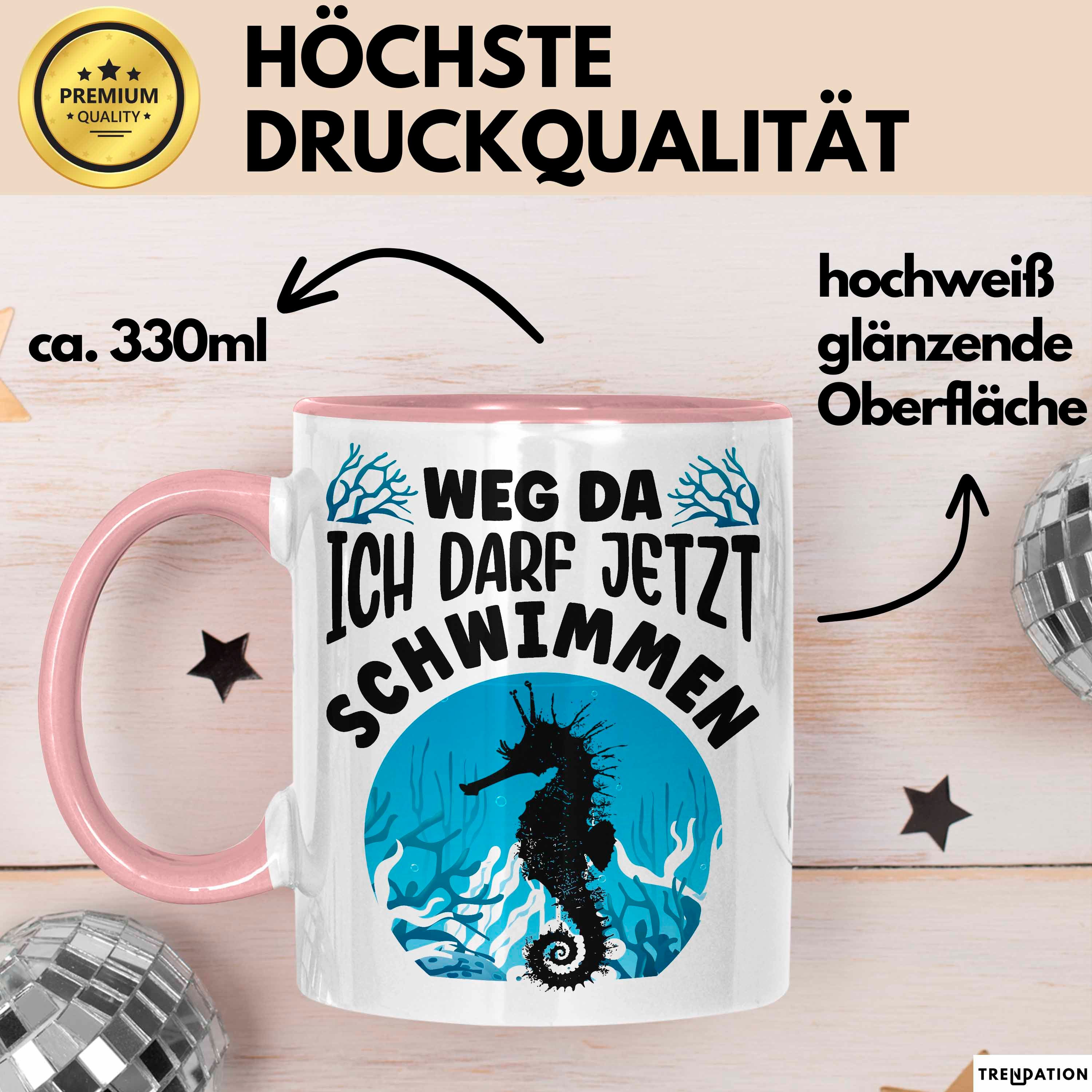 Trendation Tasse Seepferdchen Bestanden Tasse Geschenk Weg Da Ich Darf Jetzt