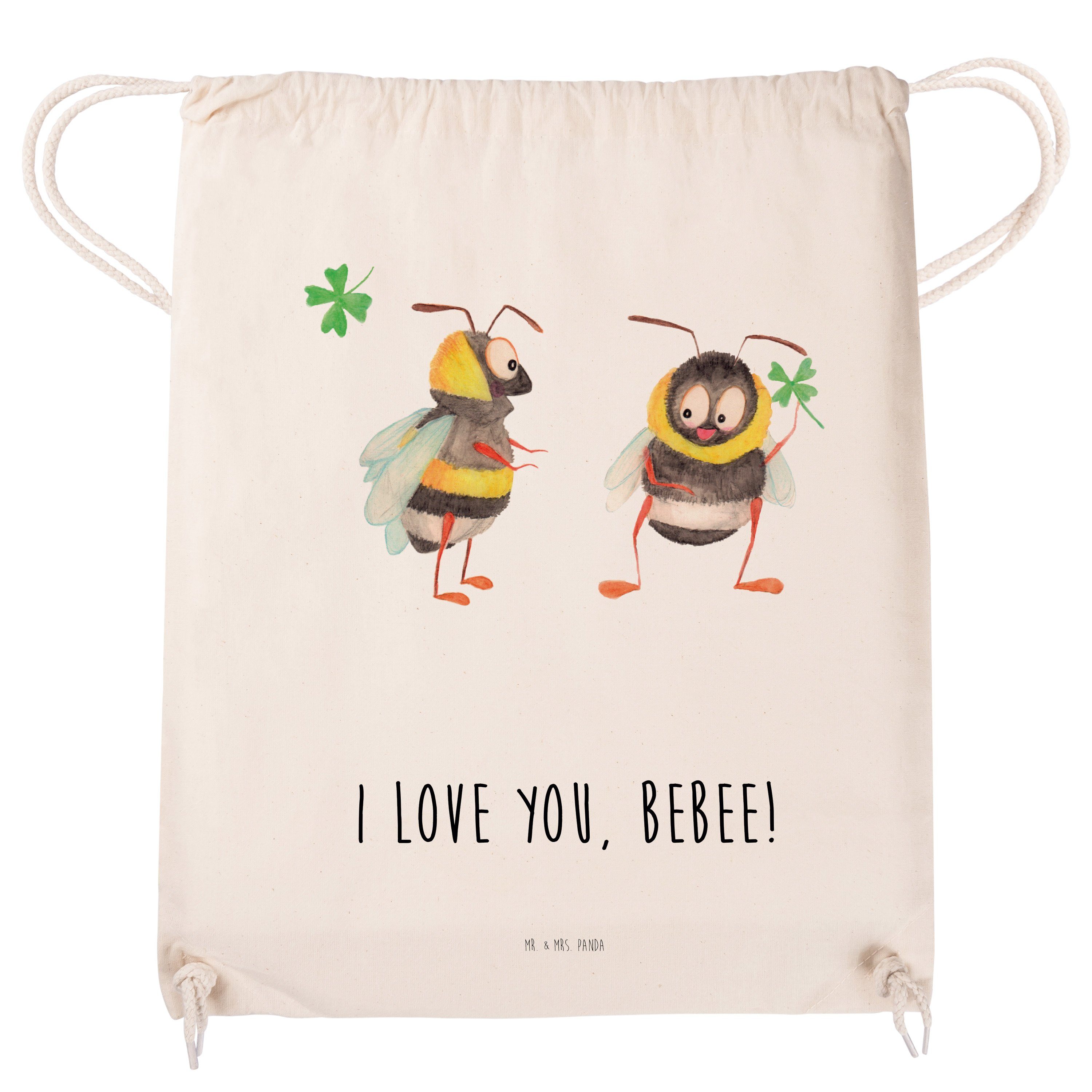 Mr. & Mrs. Panda Sporttasche Geschenk Geschenk, Ehefrau, - für Paar Transparent Bienen Partner, - (1-tlg)