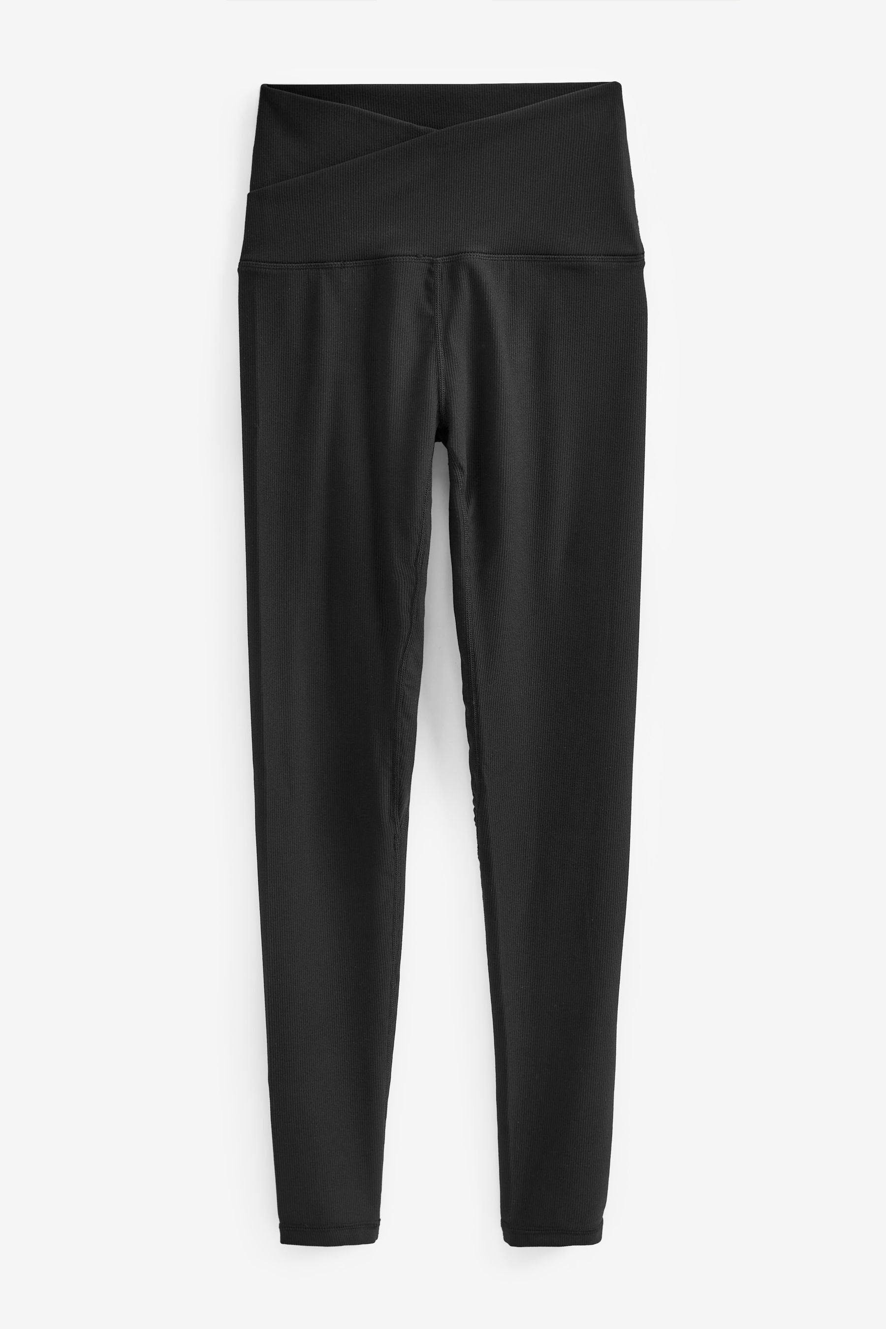 Next Yogaleggings (1-tlg) Black Ribbed Wrap Waist