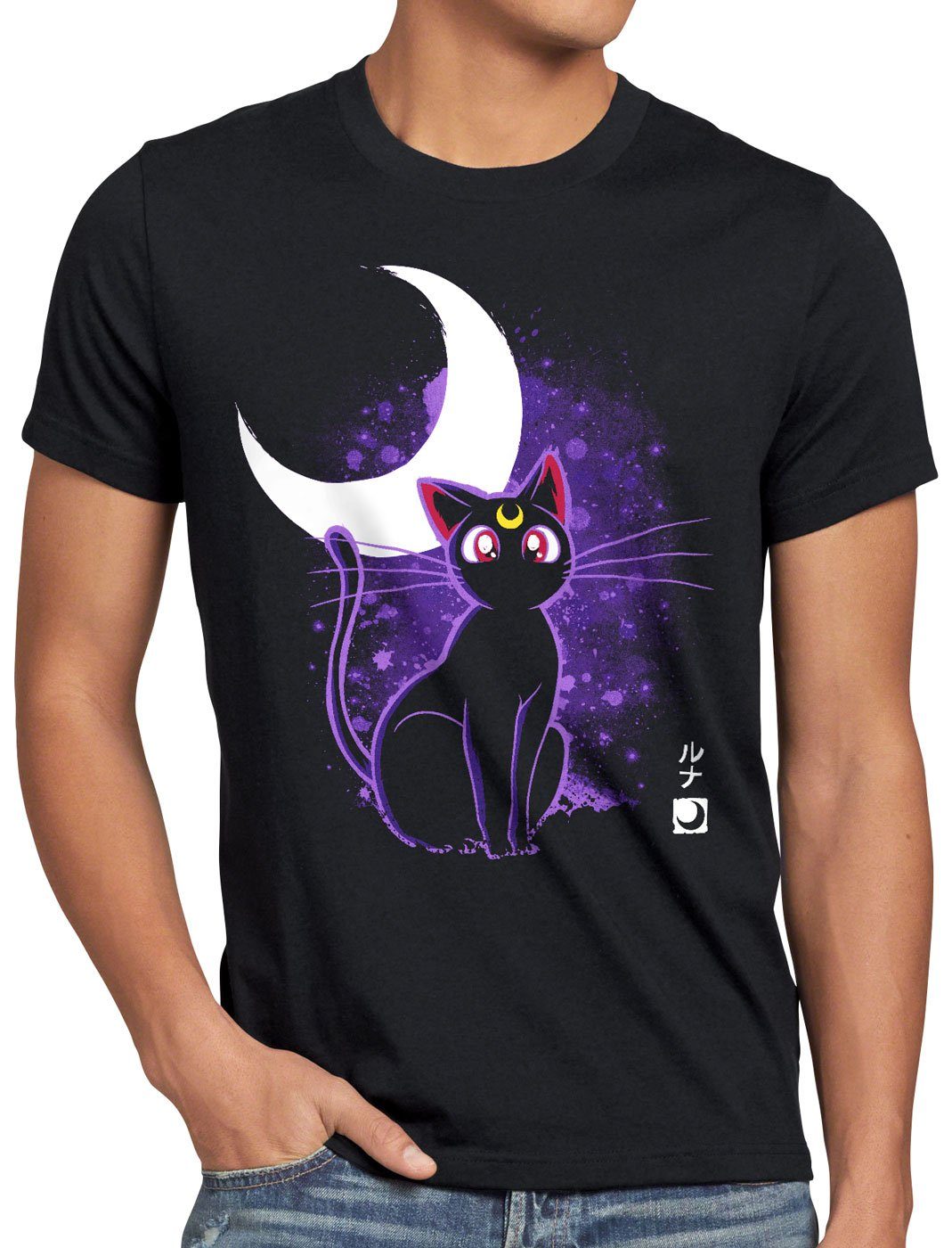 style3 T-Shirt Katze Luna sailor moon günstig online kaufen