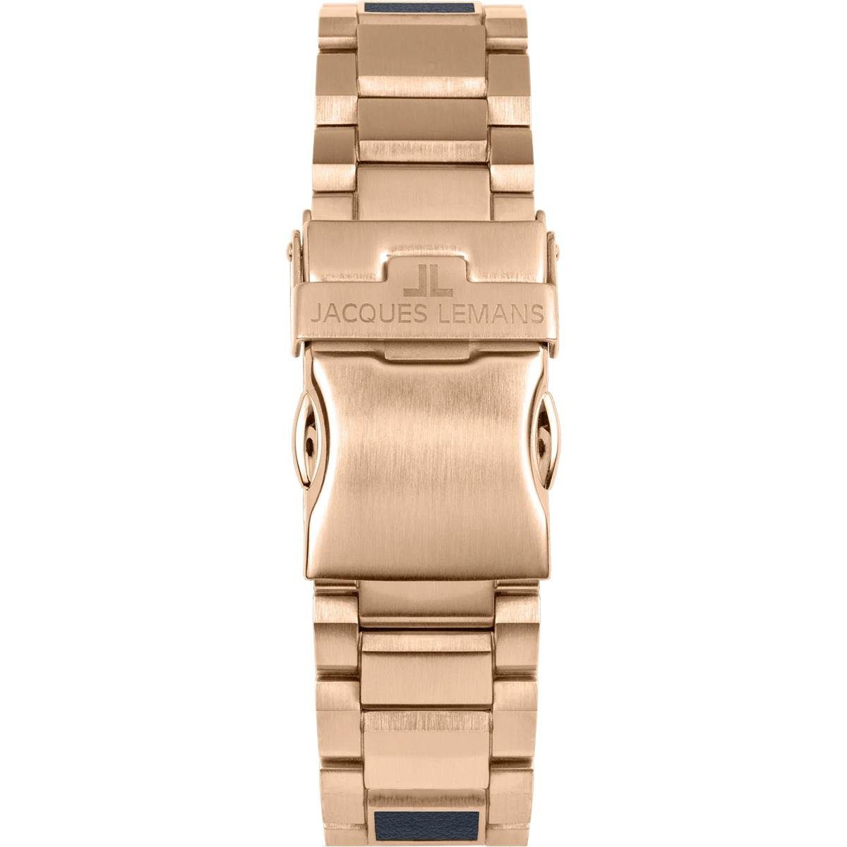 Jacques Lemans Solaruhr Jacques Lemans Herrenuhr Eco Power Solar 1-2115H Chronograph, Edelstah, (1-tlg)