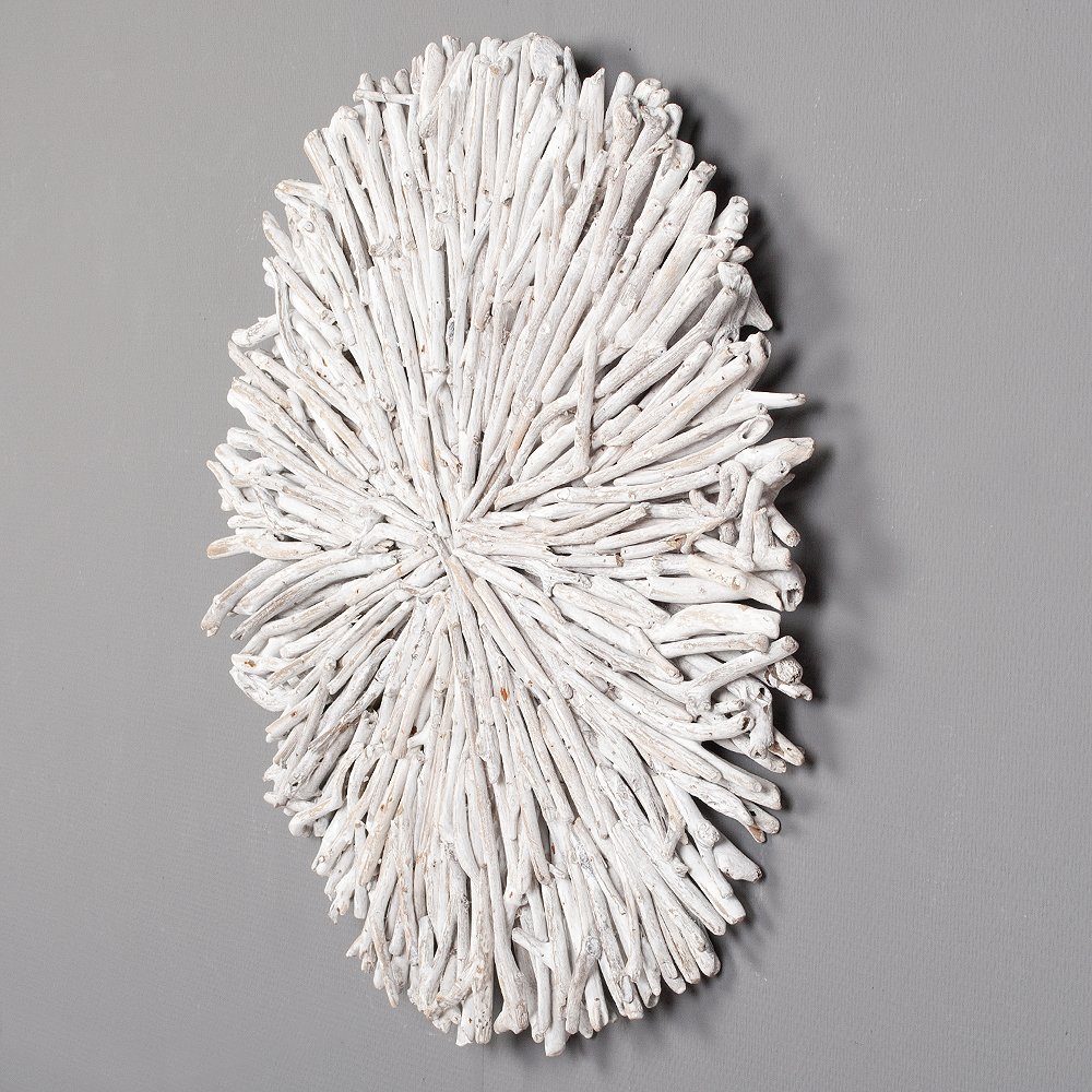 LebensWohnArt Dekoobjekt Wand-Deko-Objekt BULAT White Wash günstig online kaufen