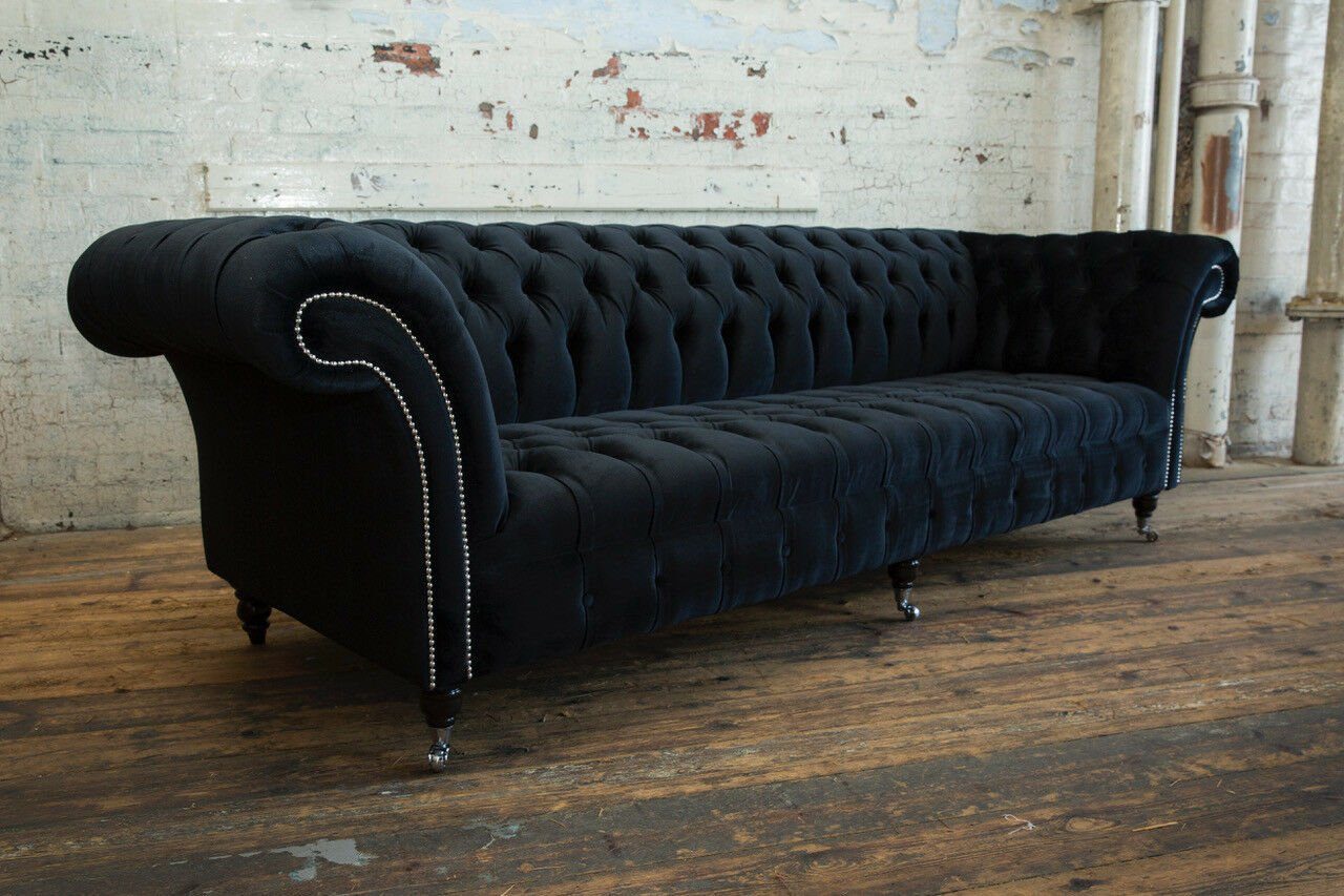 Couch Sofa Design Sofa 265 cm Chesterfield-Sofa, Sitzer 4 Chesterfield JVmoebel