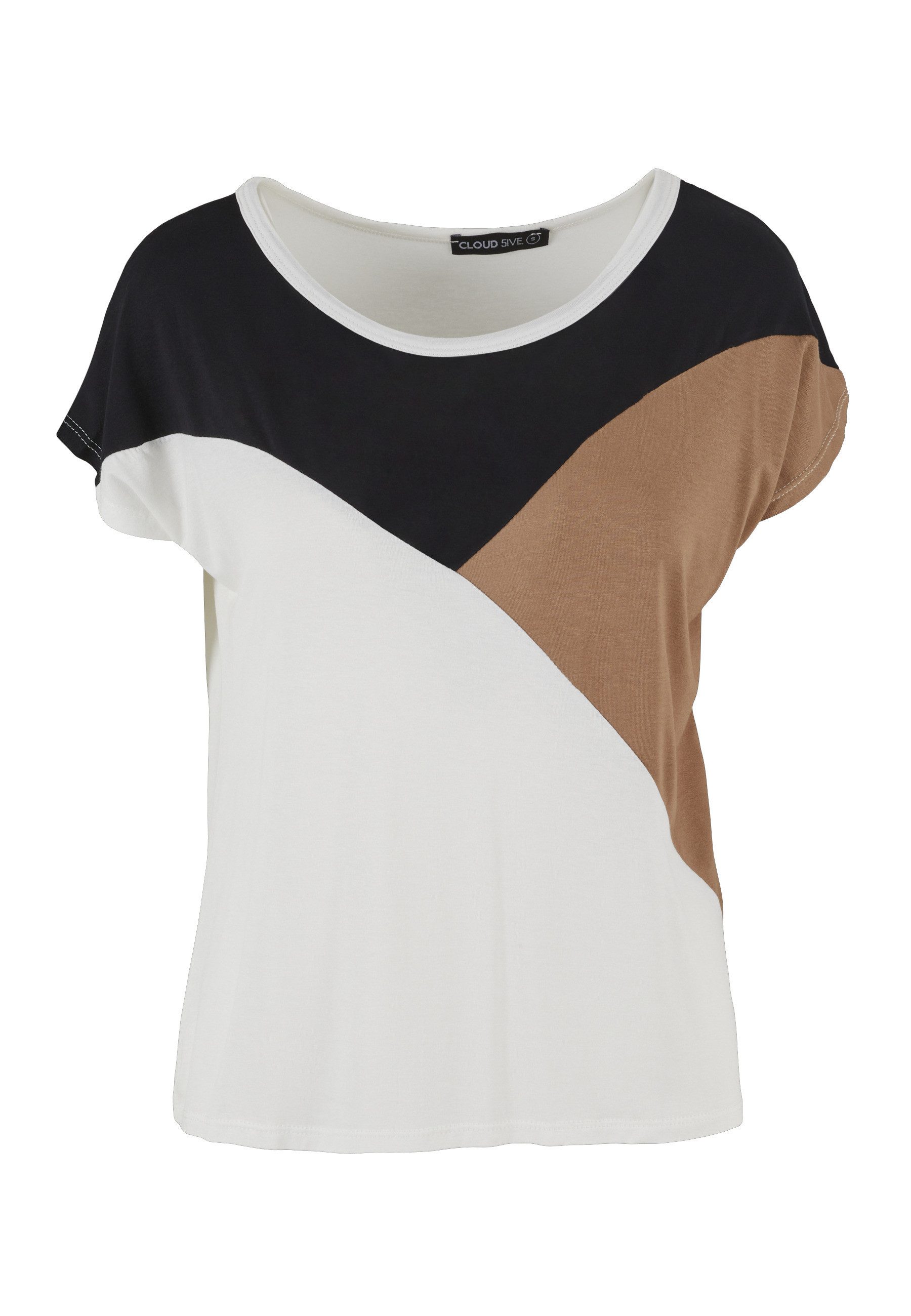 CLOUD 5IVE T-Shirt CLOUD 5IVE Damen Cloud5ive Damen Viskose Colorblock T-Sh günstig online kaufen