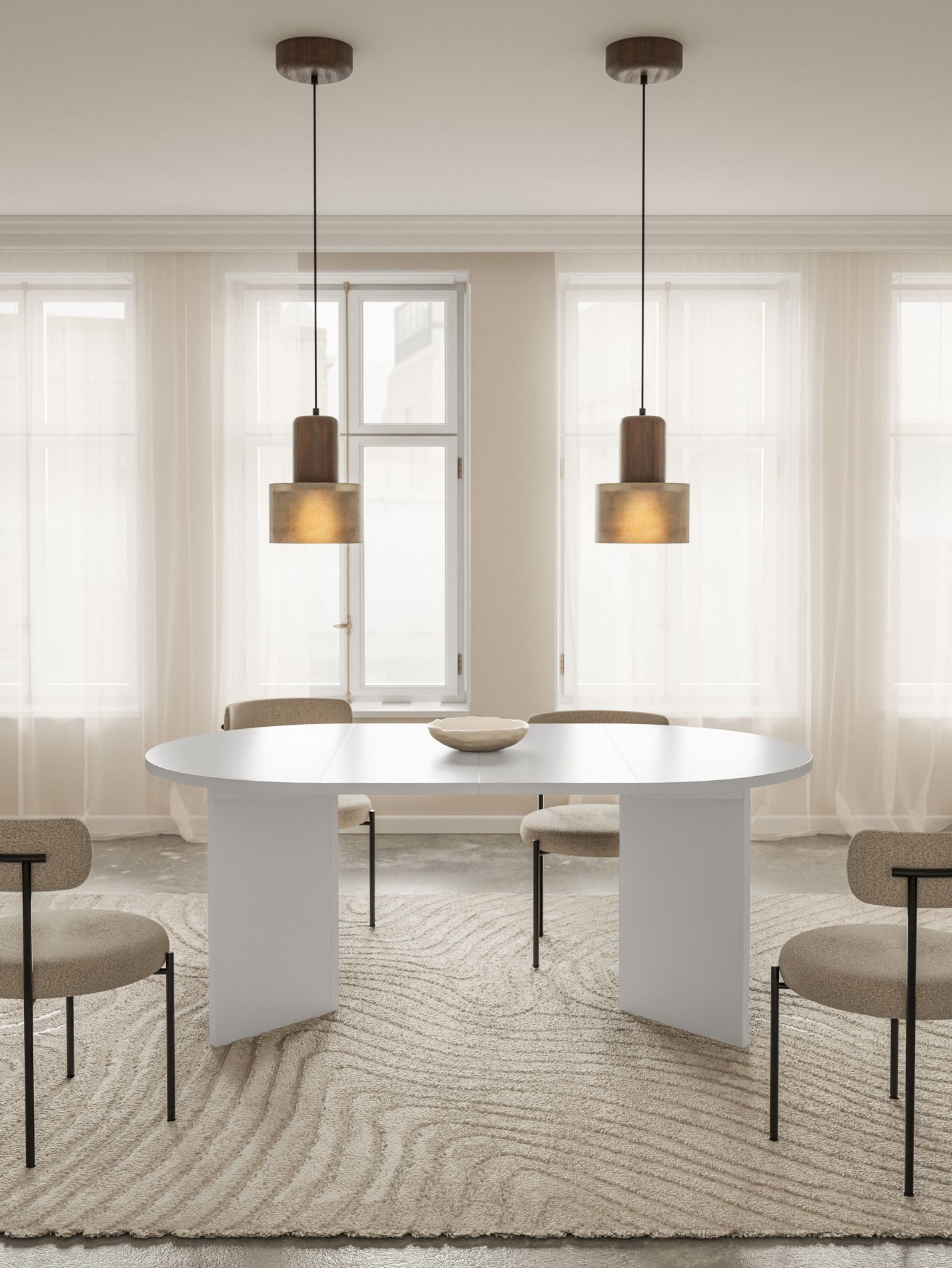 Selsey Esstisch OVO, Ausziehtisch - rund, bis 190 cm erweiterbar günstig online kaufen