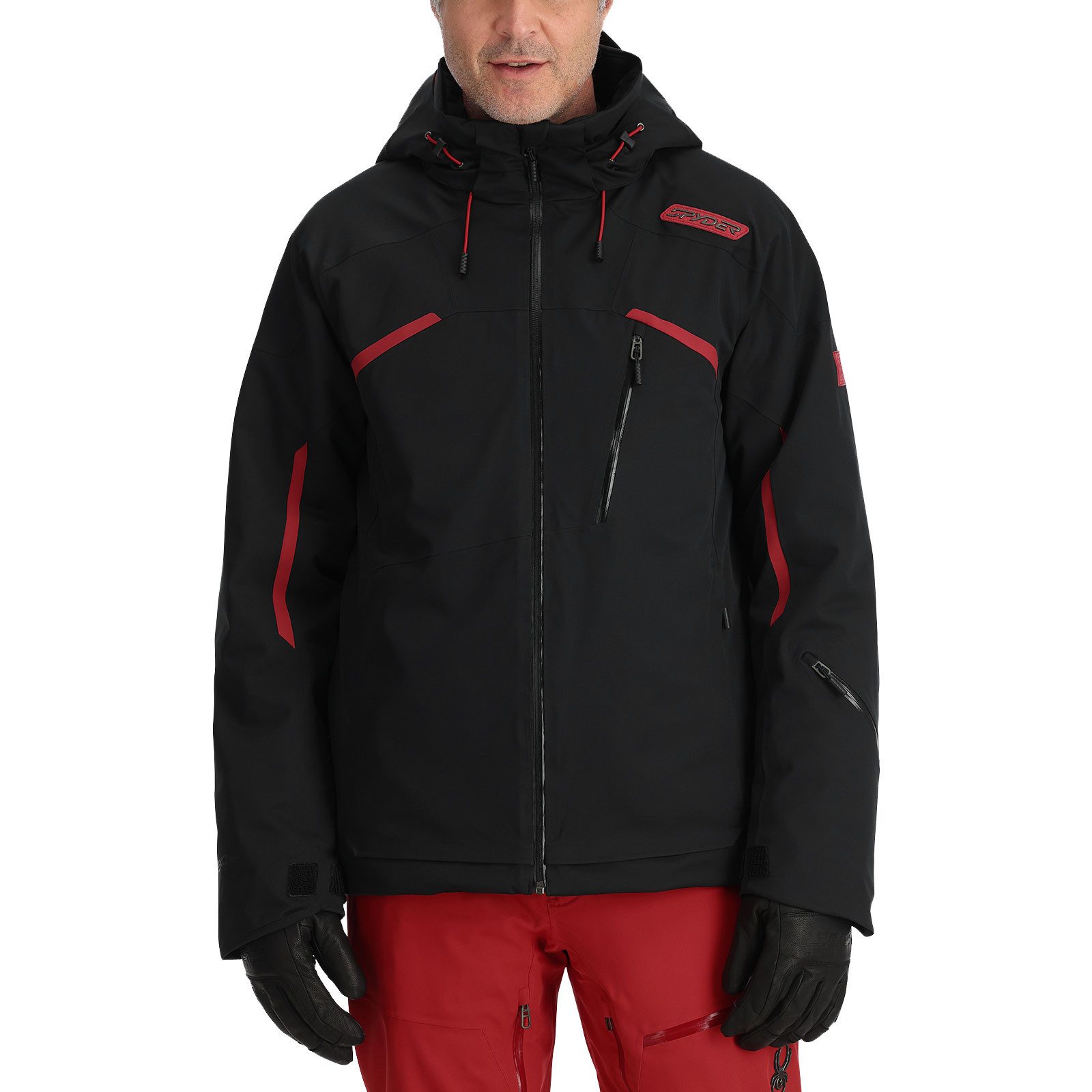 Spyder Skijacke Leader Jacket mit verstell- und abnehmbarem Schneefang