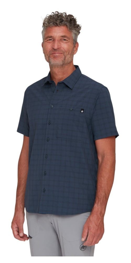 Mammut Outdoorhemd Wanderhemd Lenni Kurzarm 2025 (mit Brusttasche) navyblau günstig online kaufen