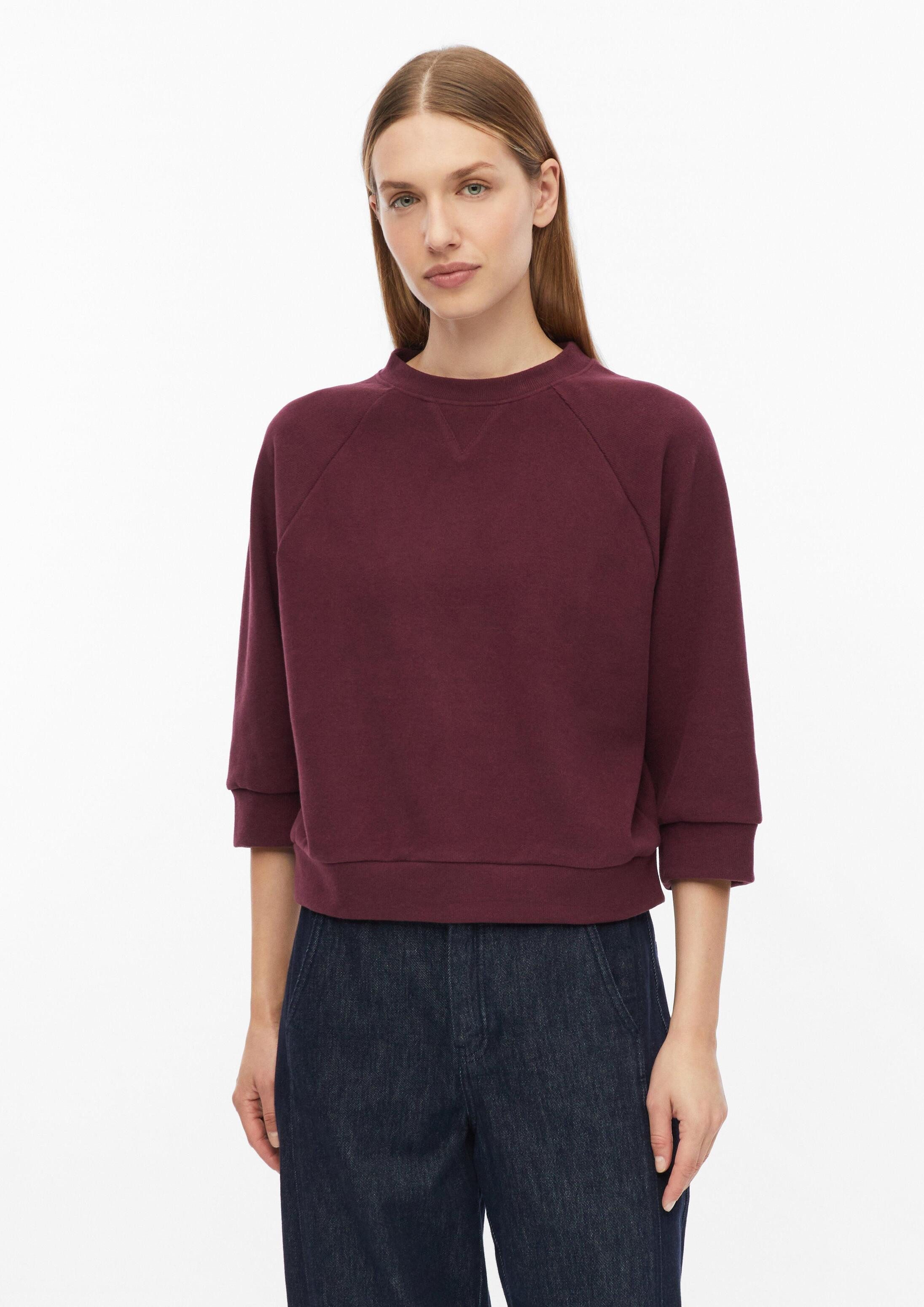 s.Oliver 3/4 Arm-Pullover Sweatshirt Weiches Sweatshirt mit 3/4-Ärmeln