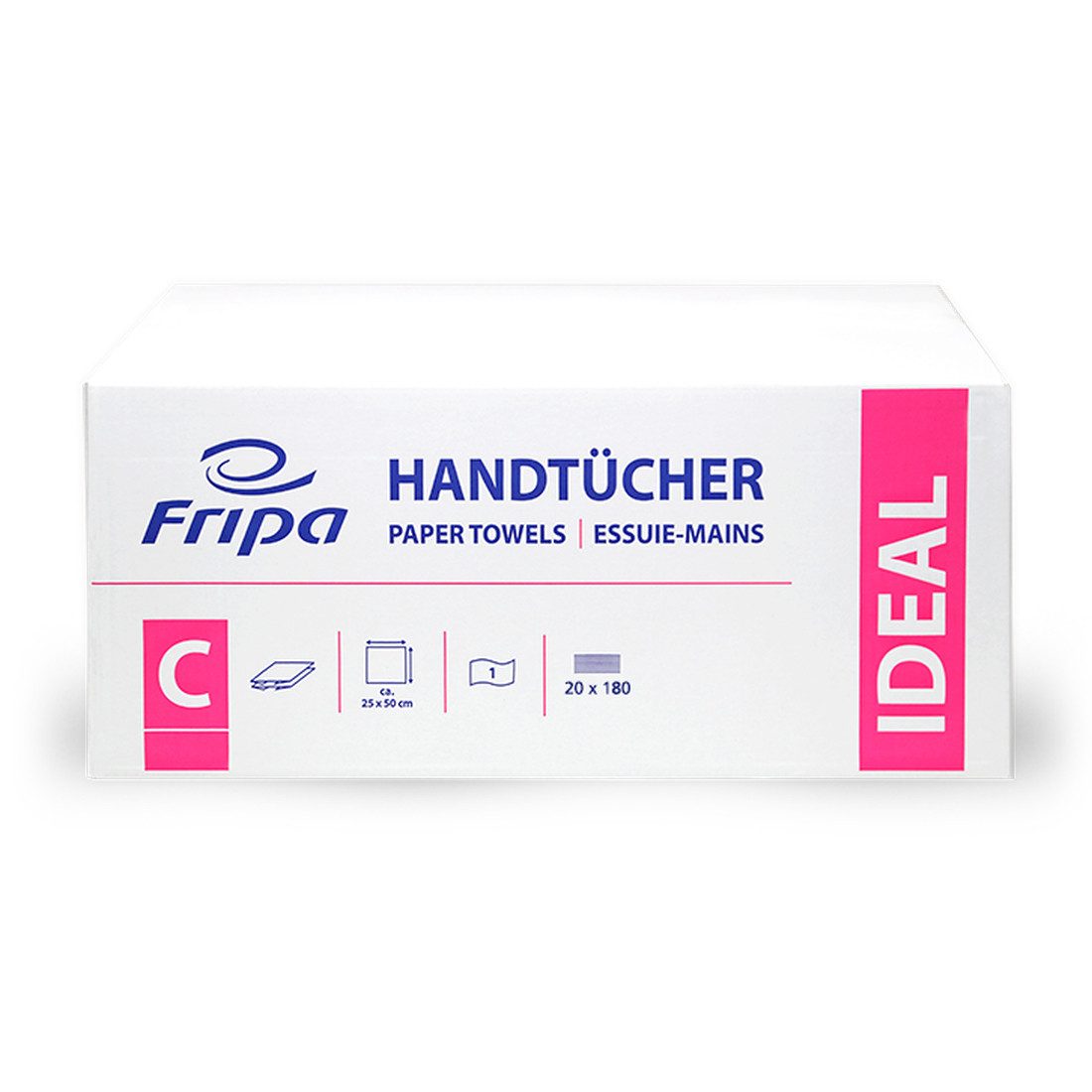 Fripa Papierhandtuch Бумажные полотенца 1-lagig C-Falz hochweiß IDEAL