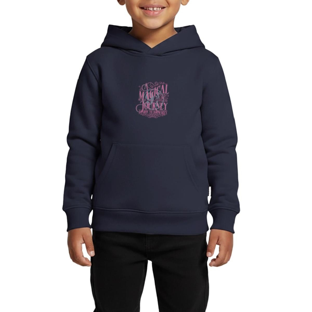 Spreadshirt Hoodie Harry Potter Gleis 9 ¾ Design In Rosa & Blau Kinder Premium Hoodie (1-tlg)