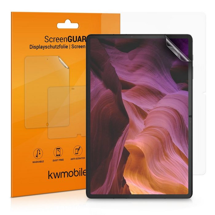kwmobile Schutzfolie 2x Folie für Samsung Galaxy Tab S7 FE Full Screen Tablet Schutzfolie entspiegelt