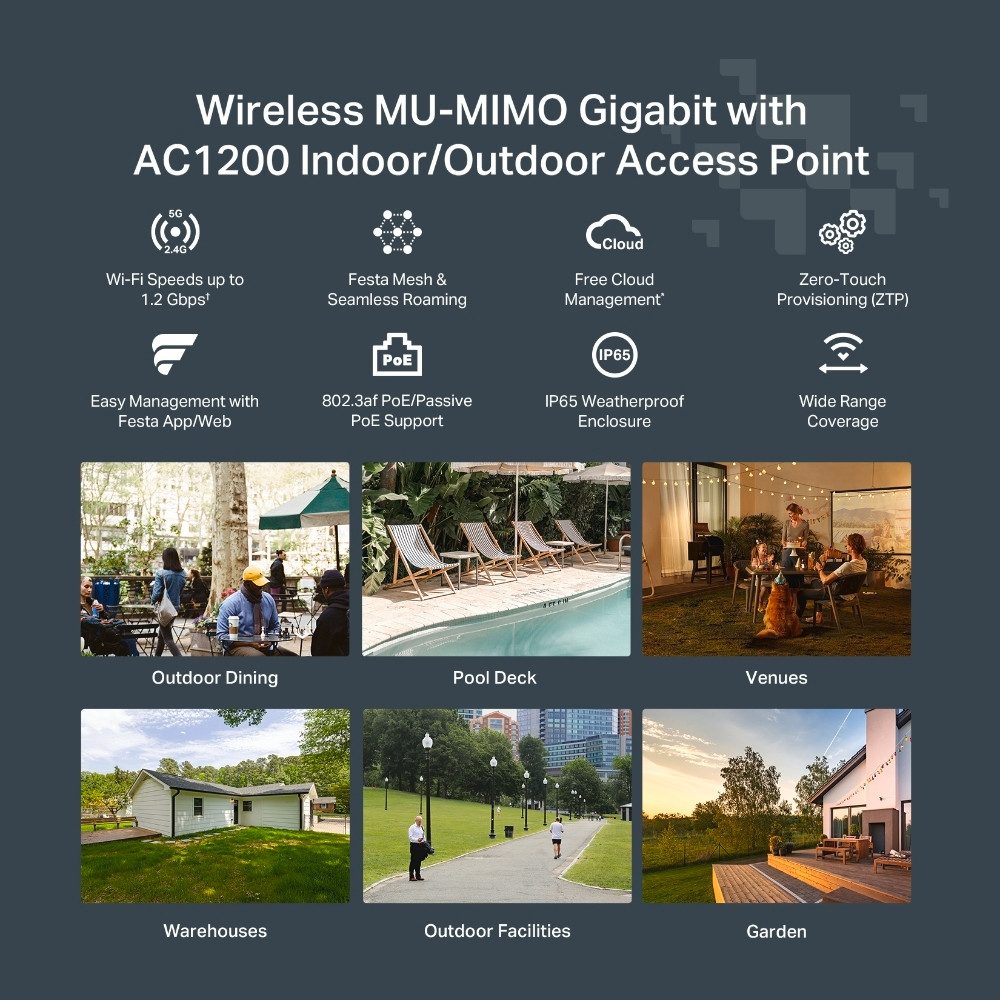 tp-link Festa F52-Outdoor AC1200 MU-MIMO GIG In-/Outdoor Access Point