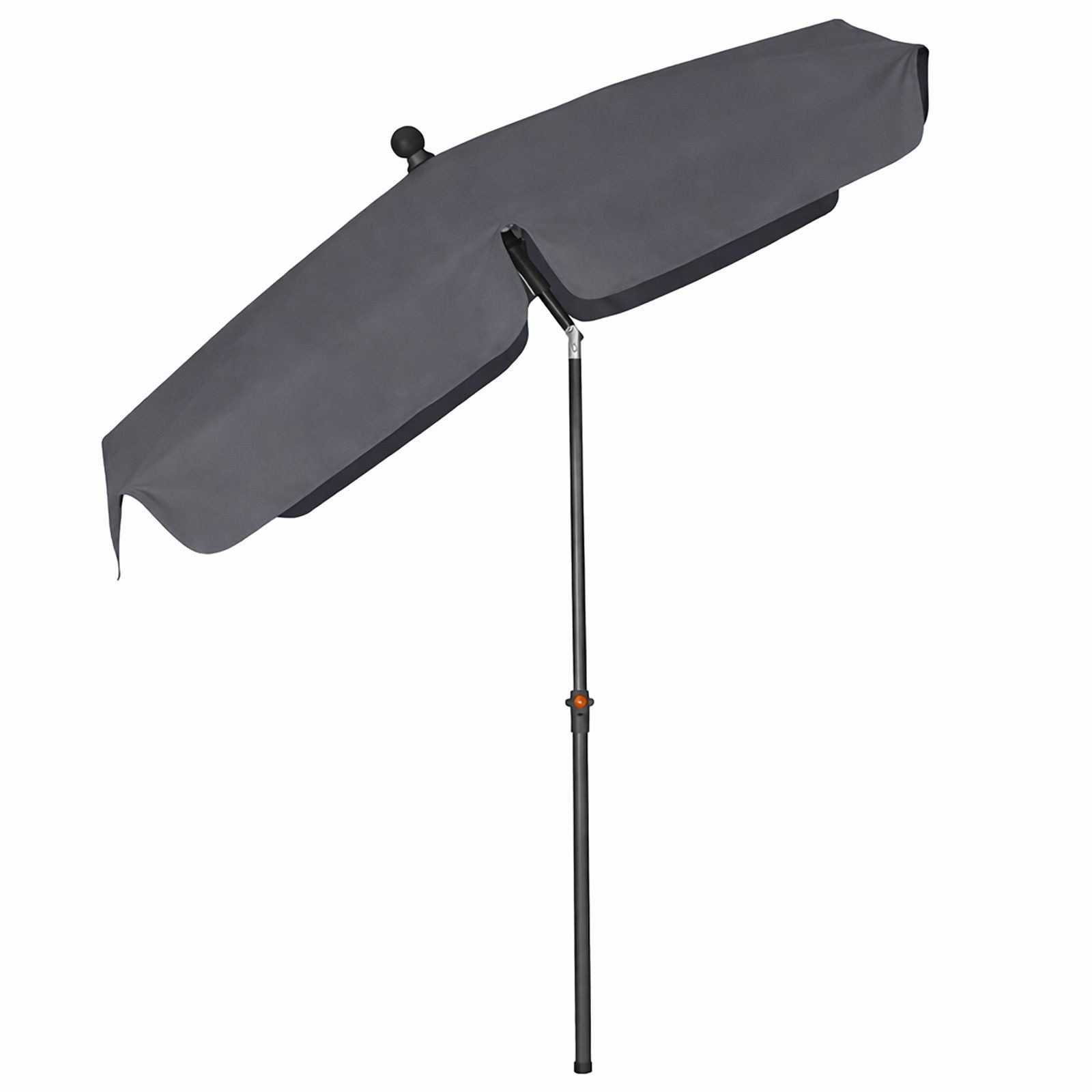 BURI Sonnenschirm Sonnenschirm Gartenschirm Balkonschirm Grau 210x140cm Kippbar – Bild 5 von 5